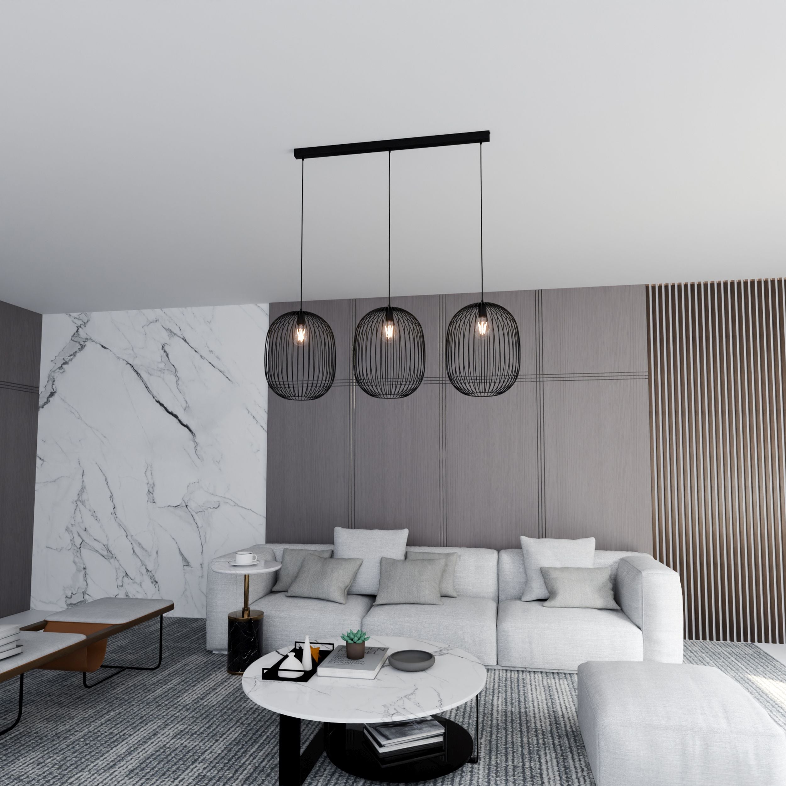Lampa wisząca Pintows czarna x3
