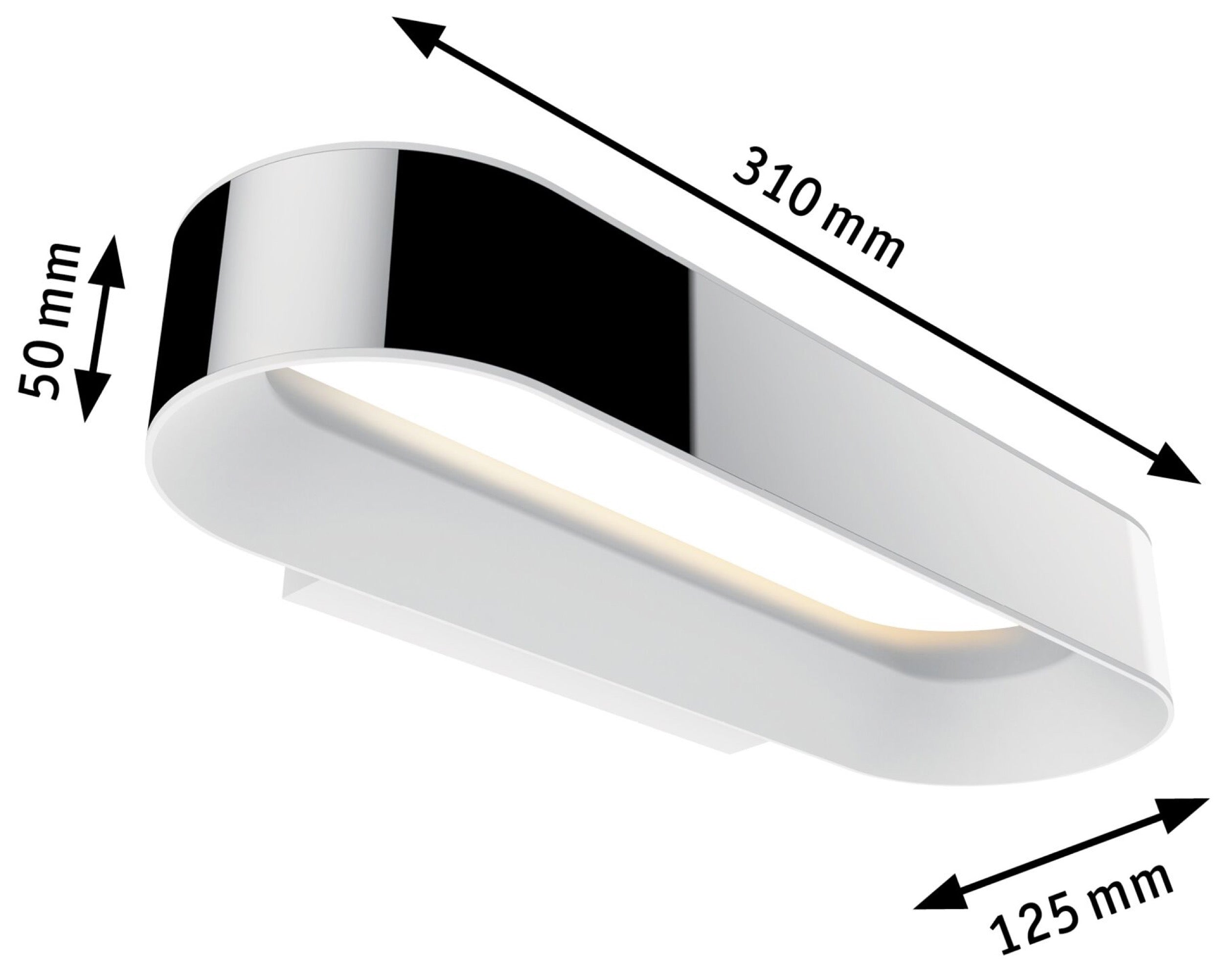 Kinkiet nad lustro Agena LED chrom
