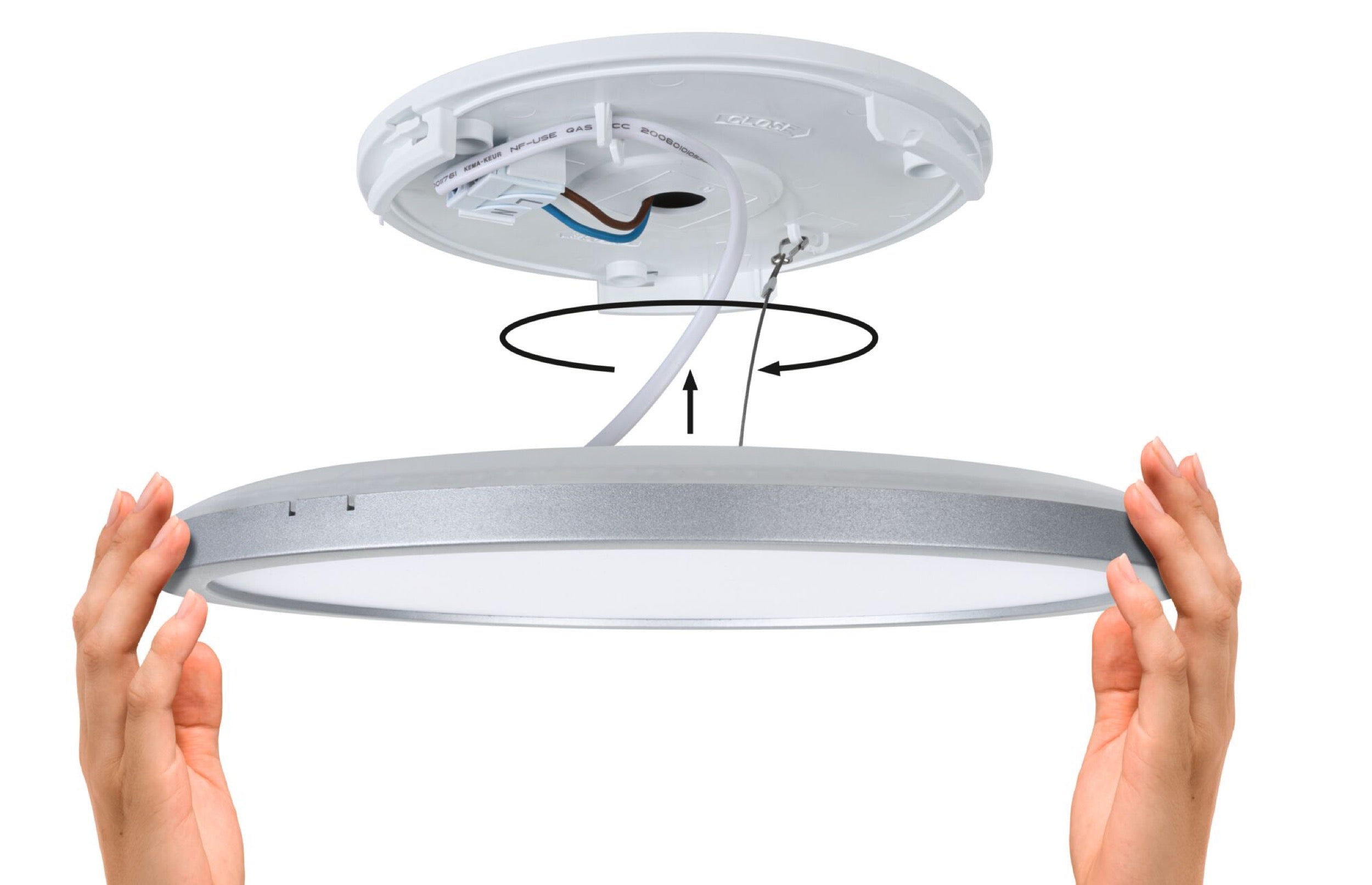 Plafon Atria LED czarno-biały