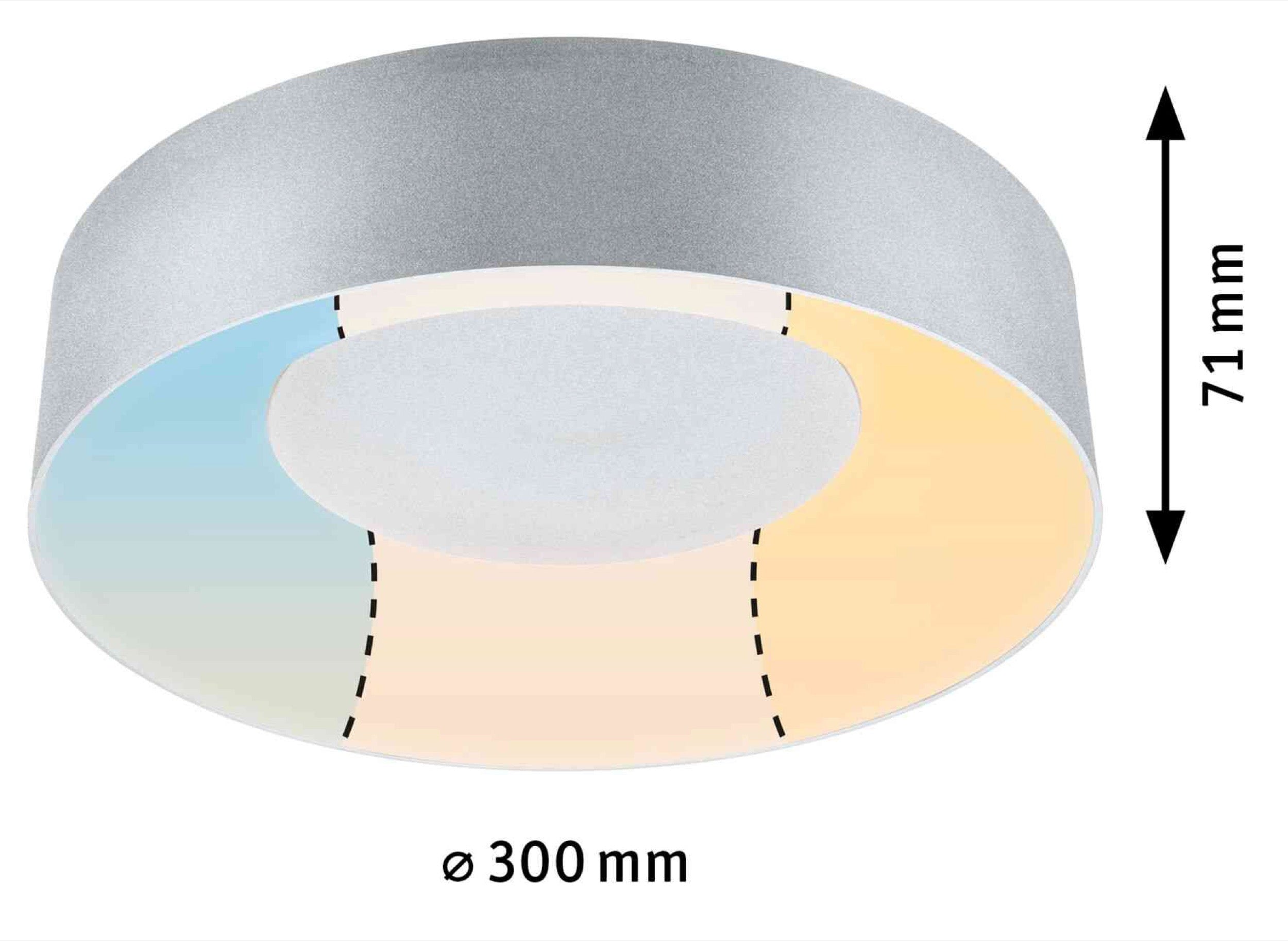 Plafon Casca LED srebrny mat
