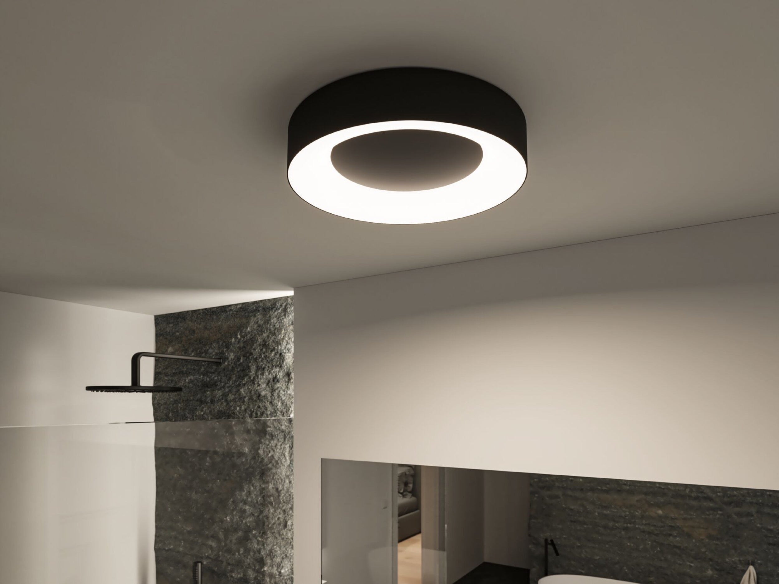 Plafon Casca LED czarny mat