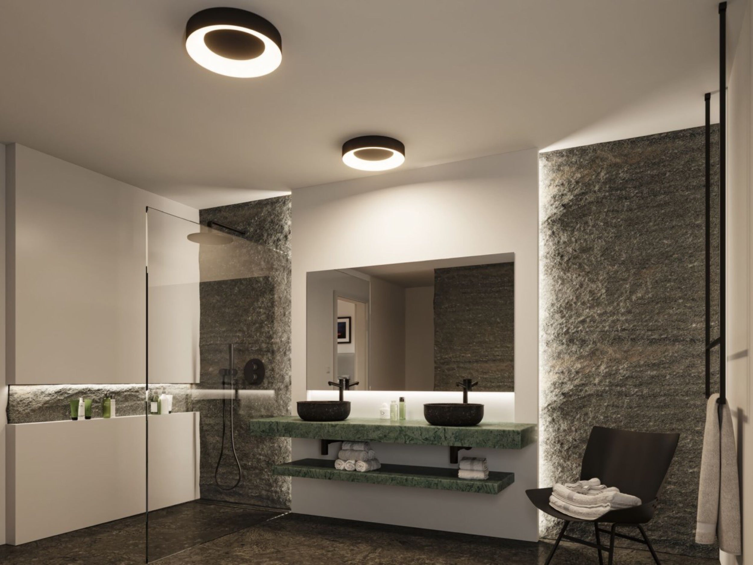 Plafon Casca LED czarny mat