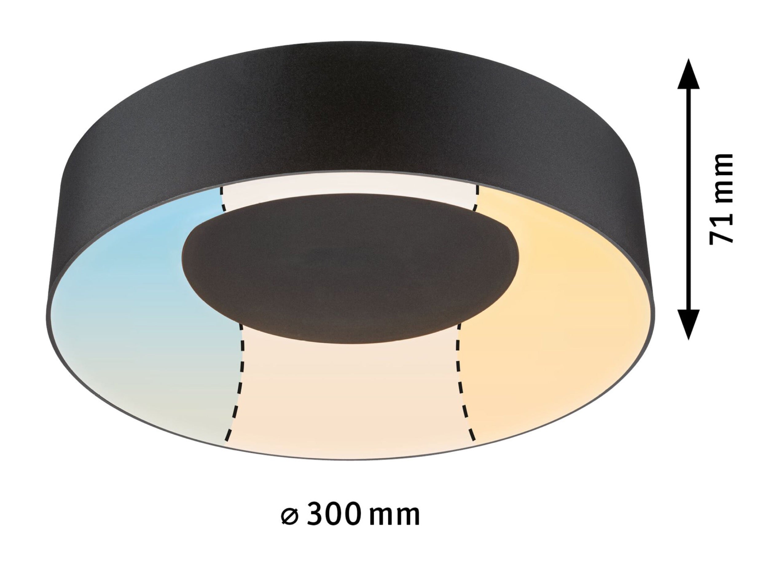 Plafon Casca LED czarny mat
