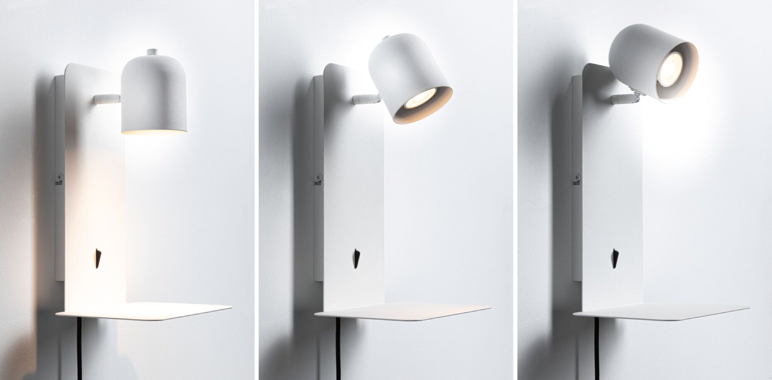 Lampa ścienna ze stolikiem Malena biała