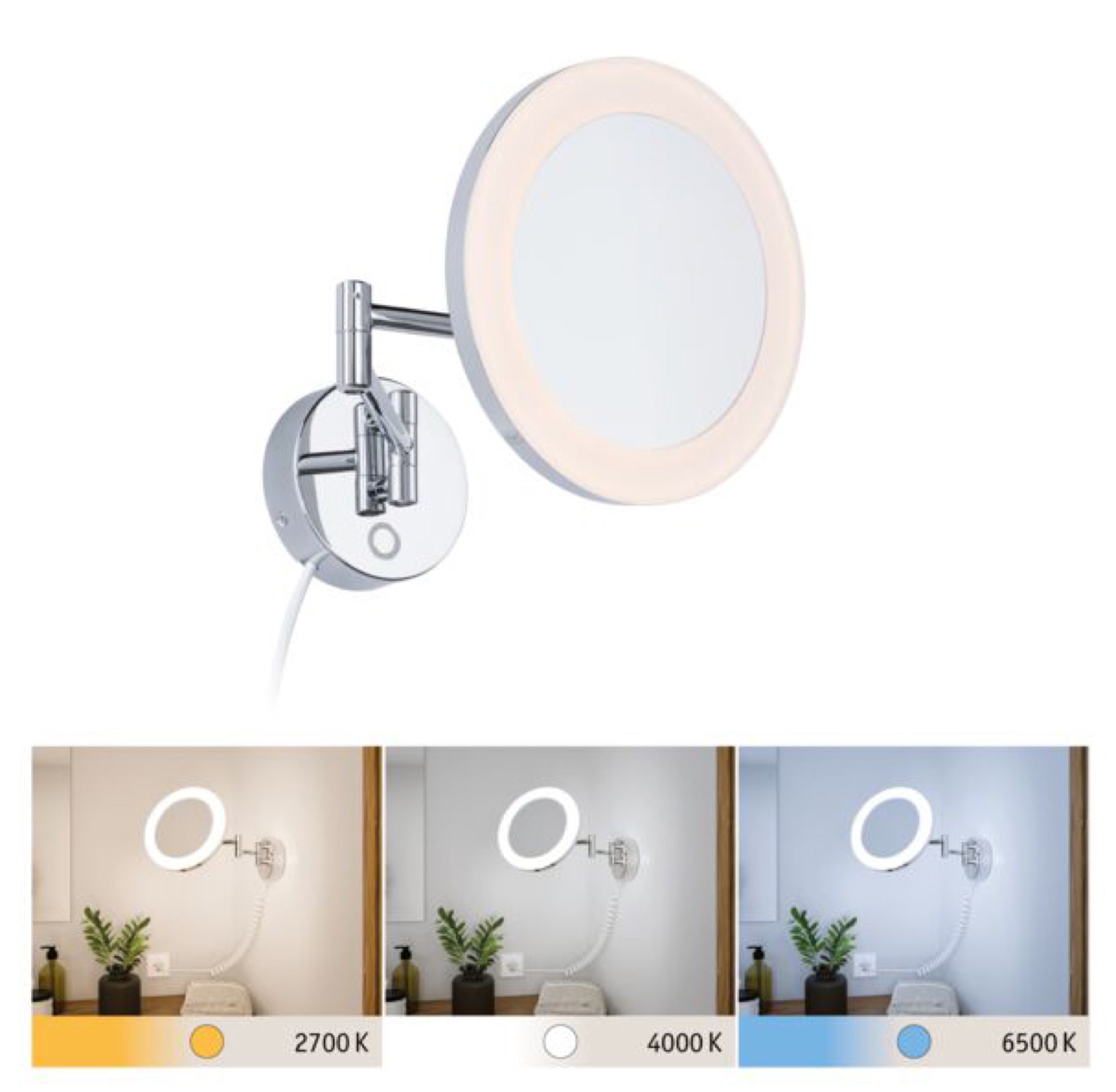 Lusterko kosmetyczne Masua LED srebrne