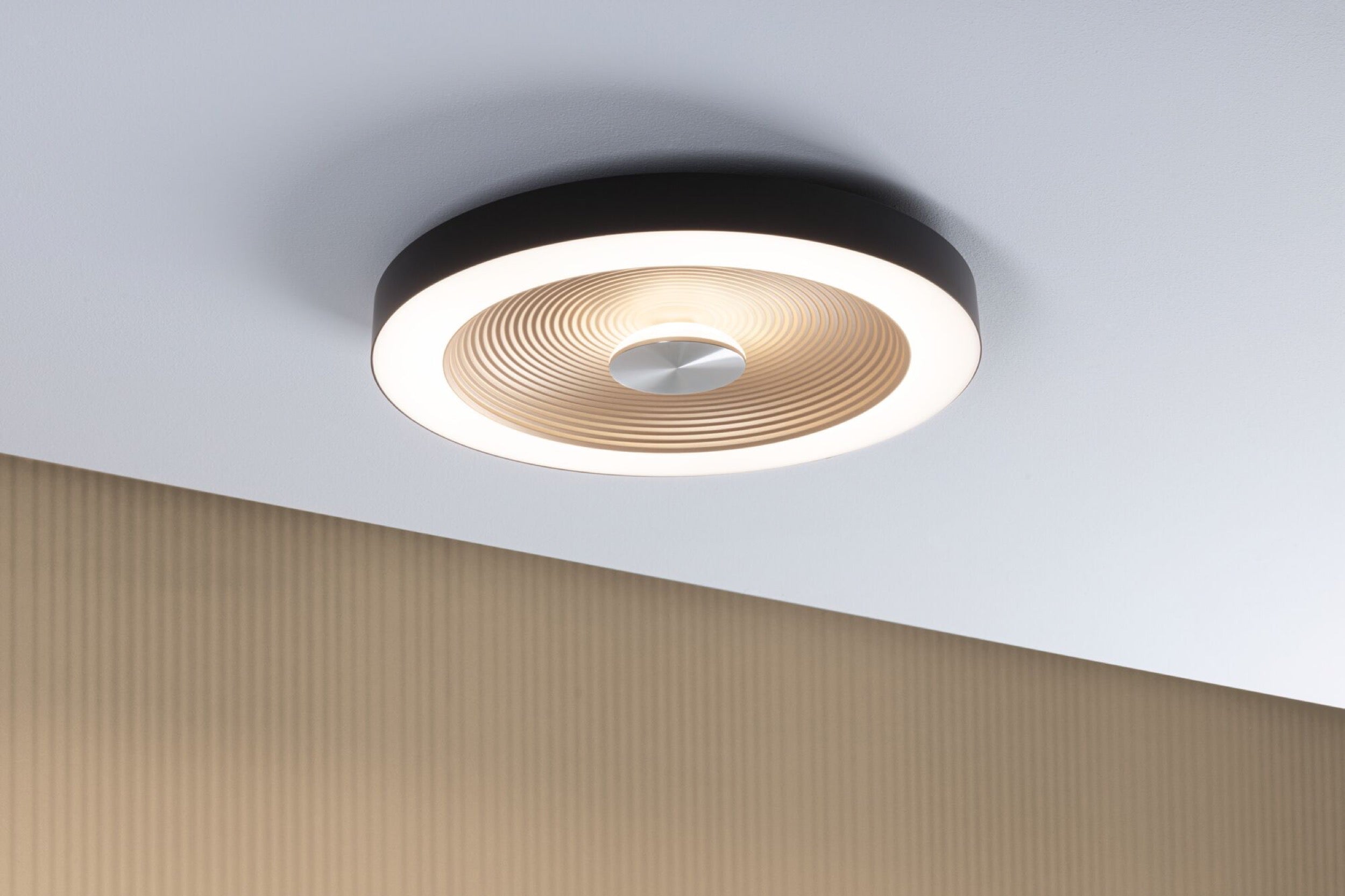 Plafon Volea LED 40 cm czarno-złoty