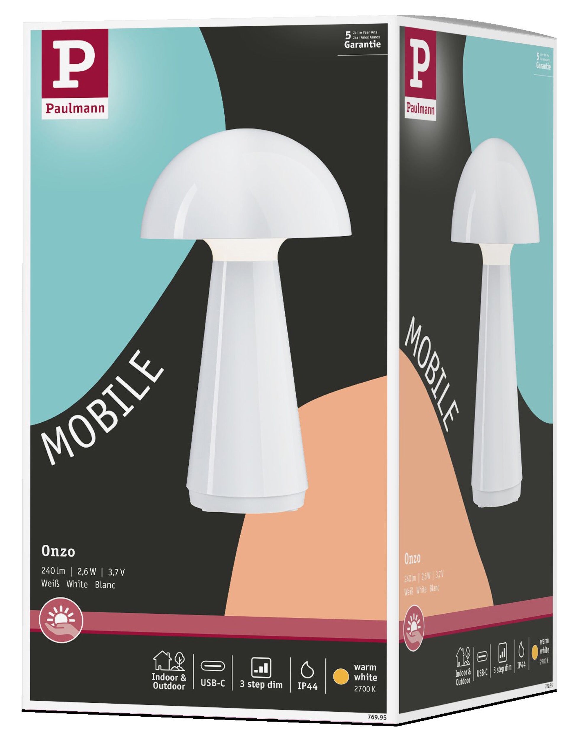 Lampa stołowa Onzo LED biały połysk