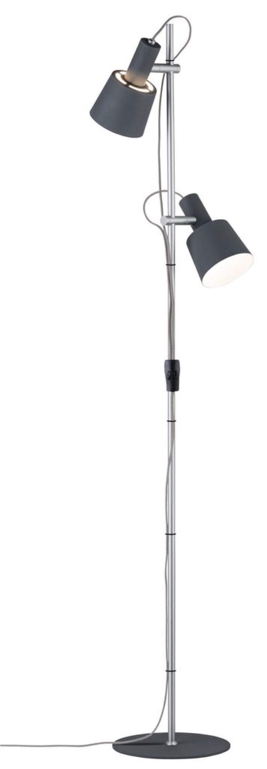 Lampa podłogowa Haldar x2 ciemnoszara