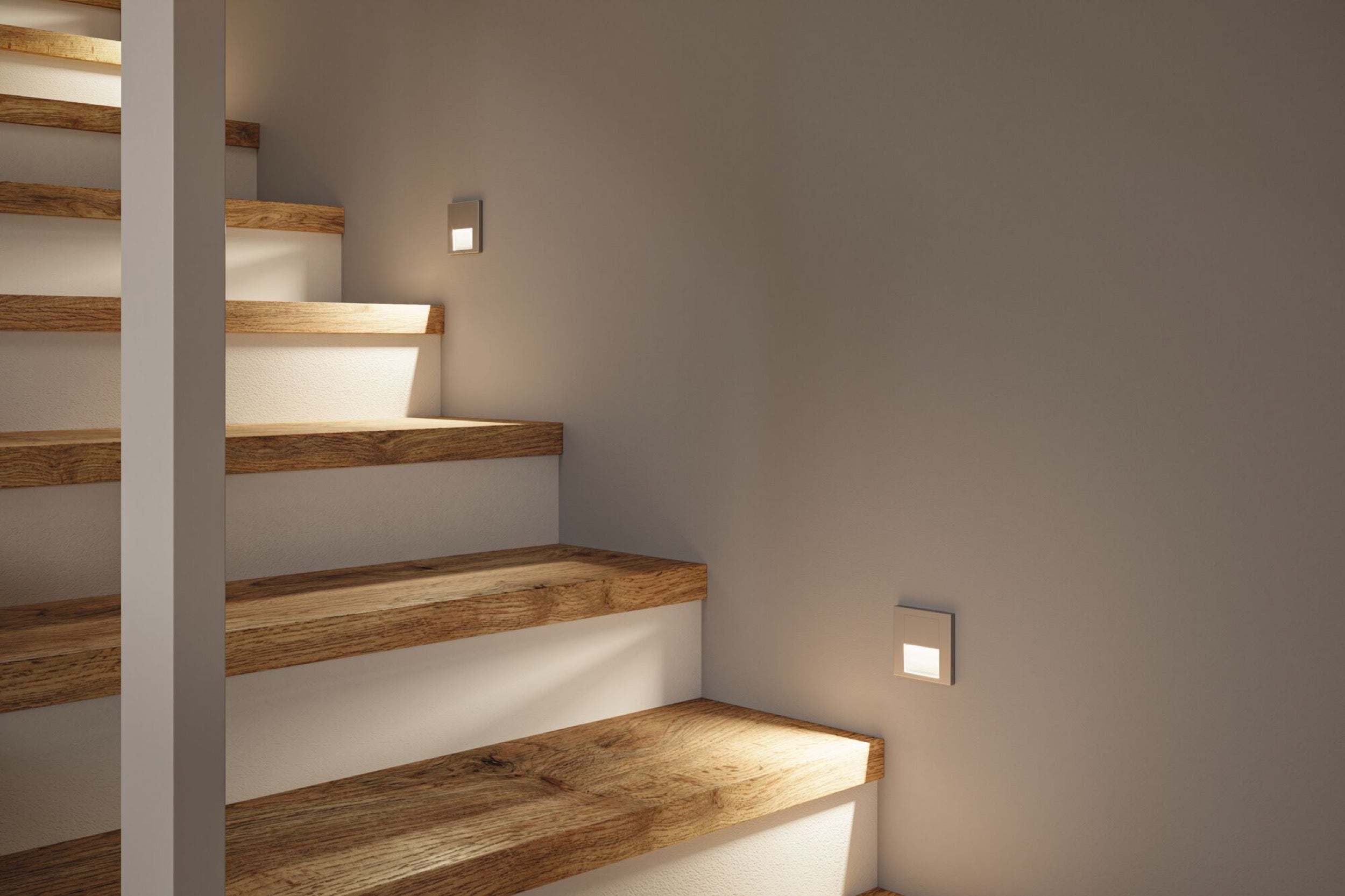 Lampa przyschodowa Tsaro LED z czujnikiem ruchu i zmierzchu chrom mat