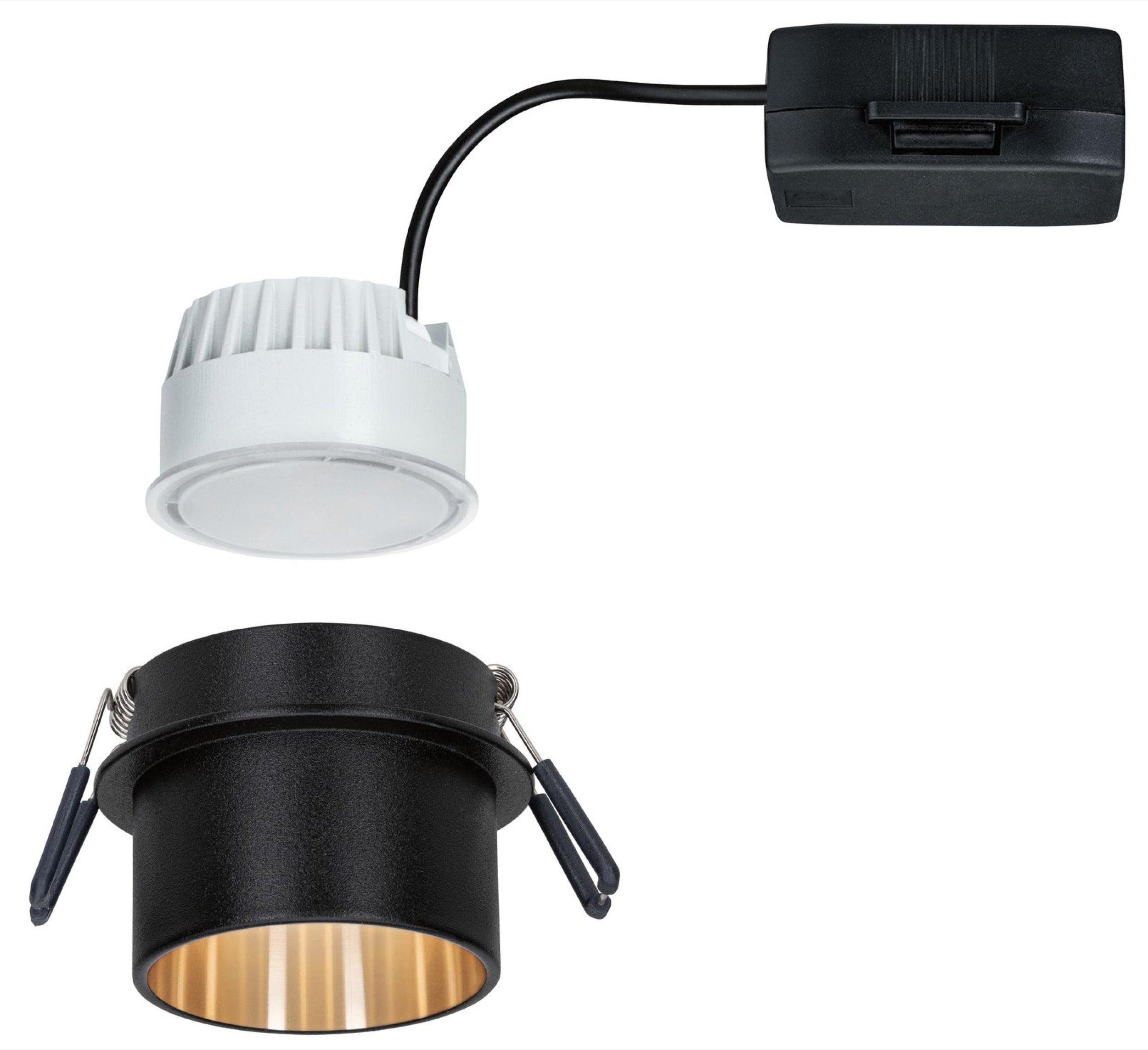 Lampa podtynkowa Gil LED czarno-złoty mat