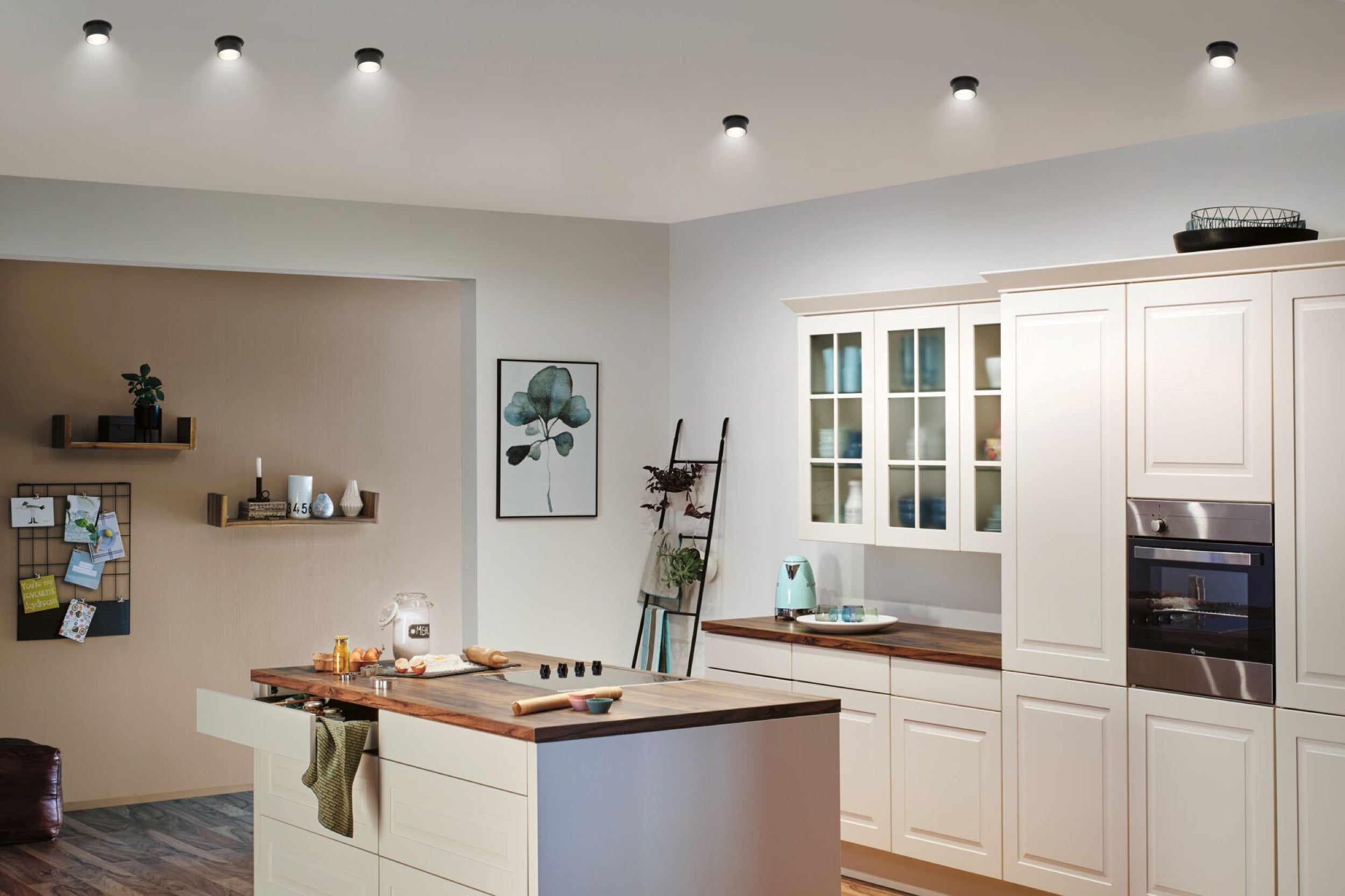 Lampa podtynkowa Gil LED czarno-srebrny mat