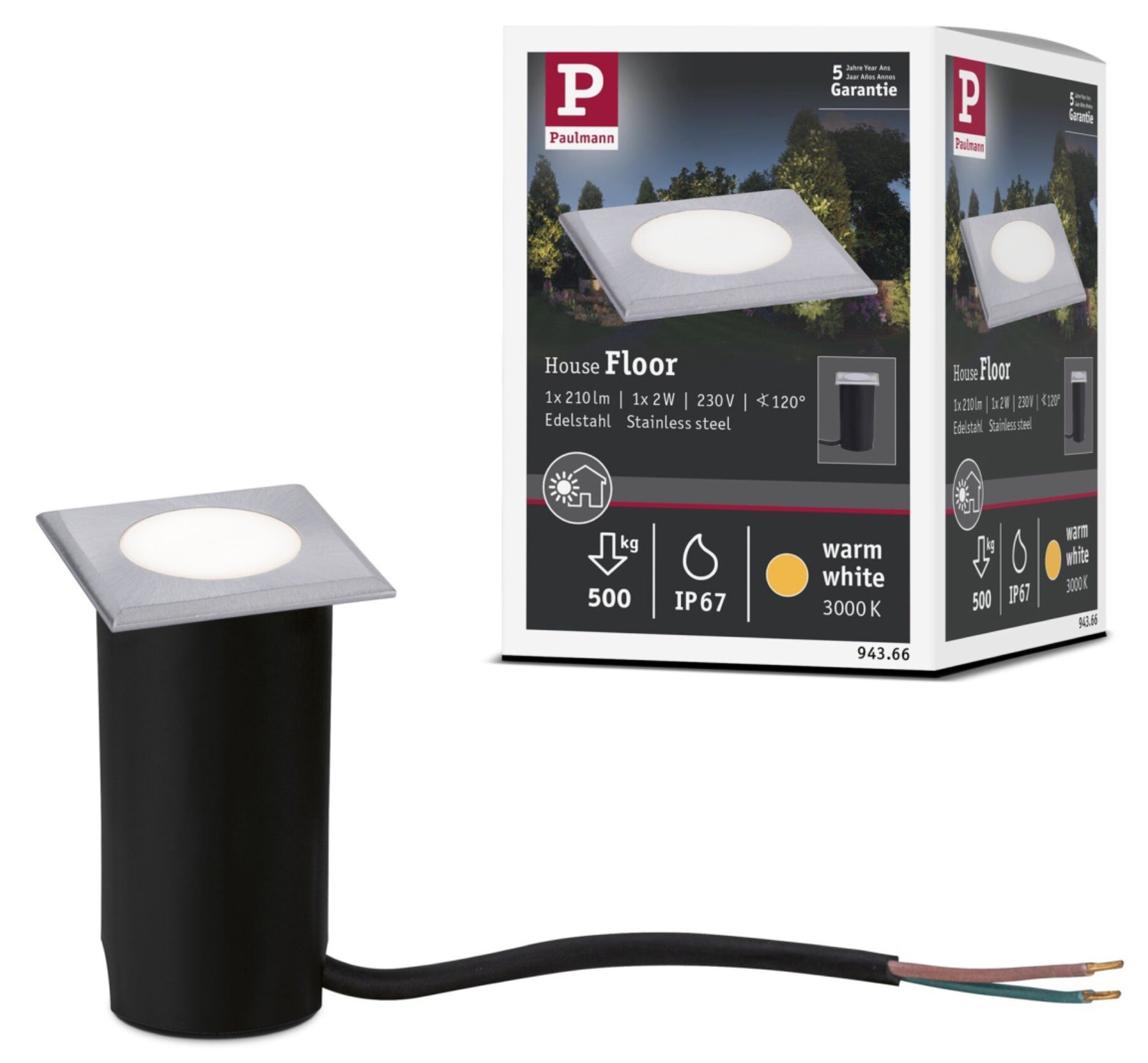 Lampa dogruntowa House LED srebrna