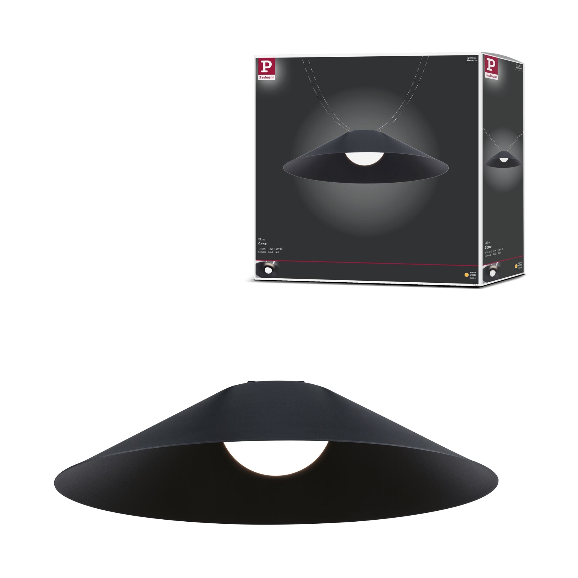 Lampa do systemu taśmowego ULine Cone LED czarna