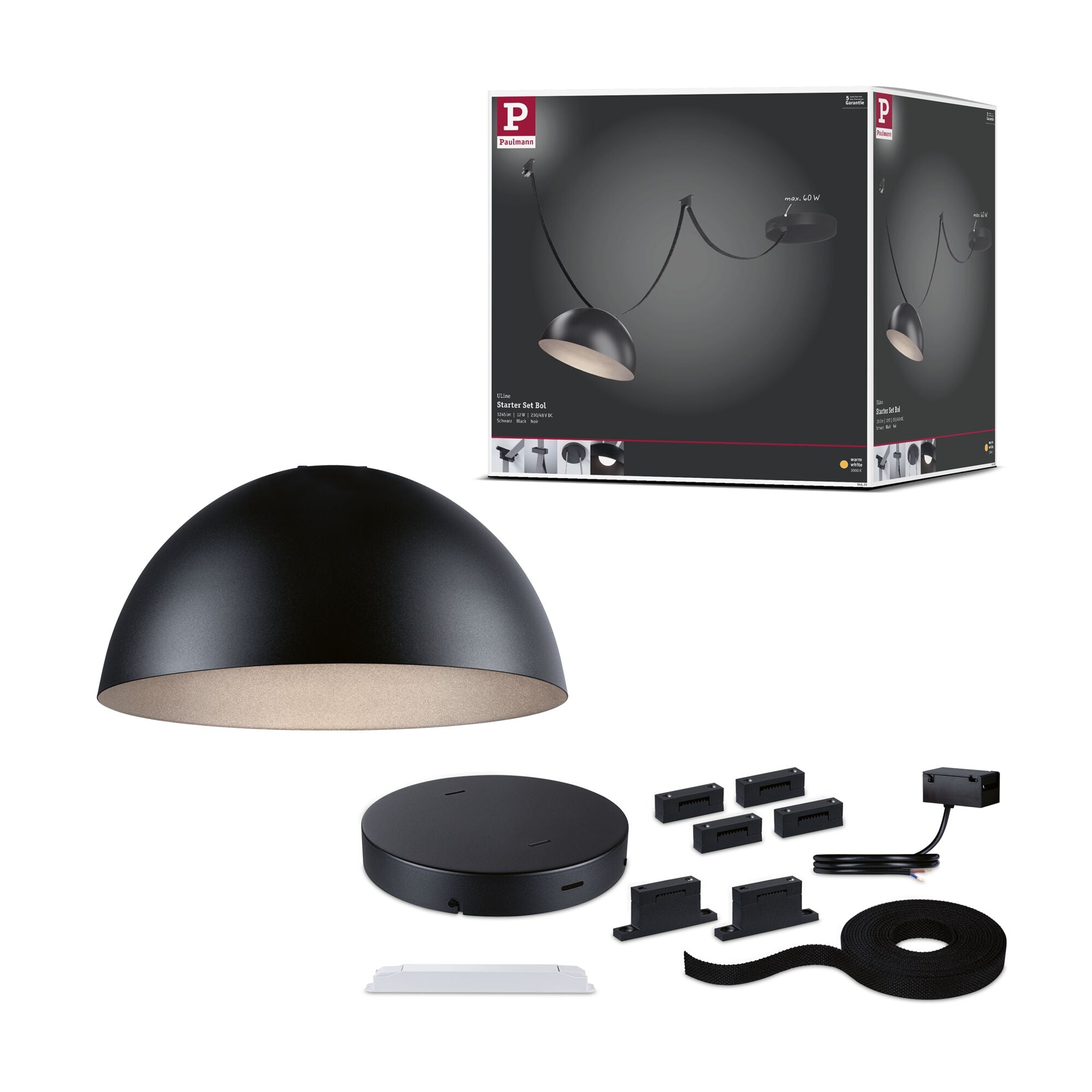 Zestaw kompletny systemu ULine Bol LED 5 m czarny