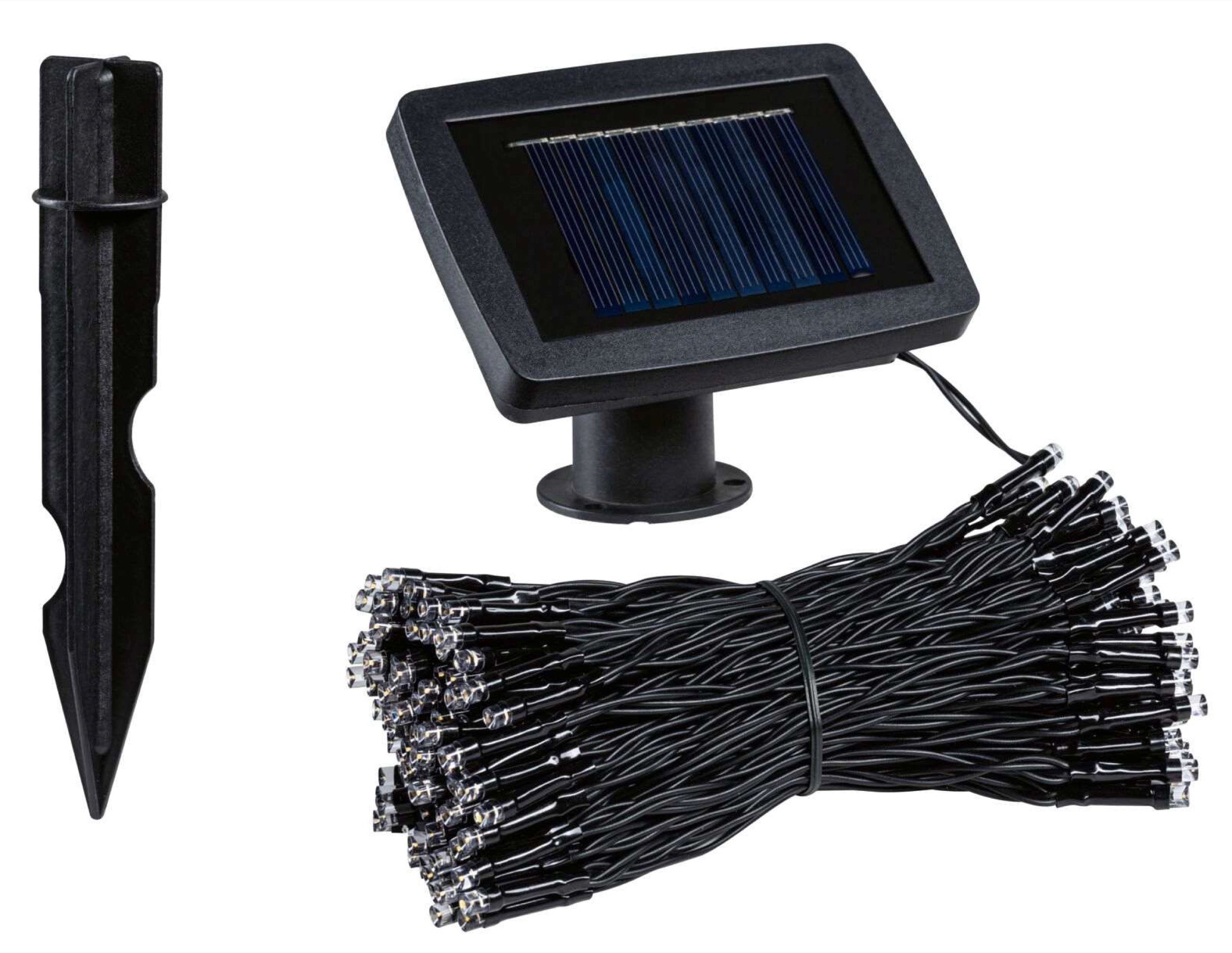 Girlanda solarna Aurinka LED 22 m z czujnikiem zmierzchu czarna