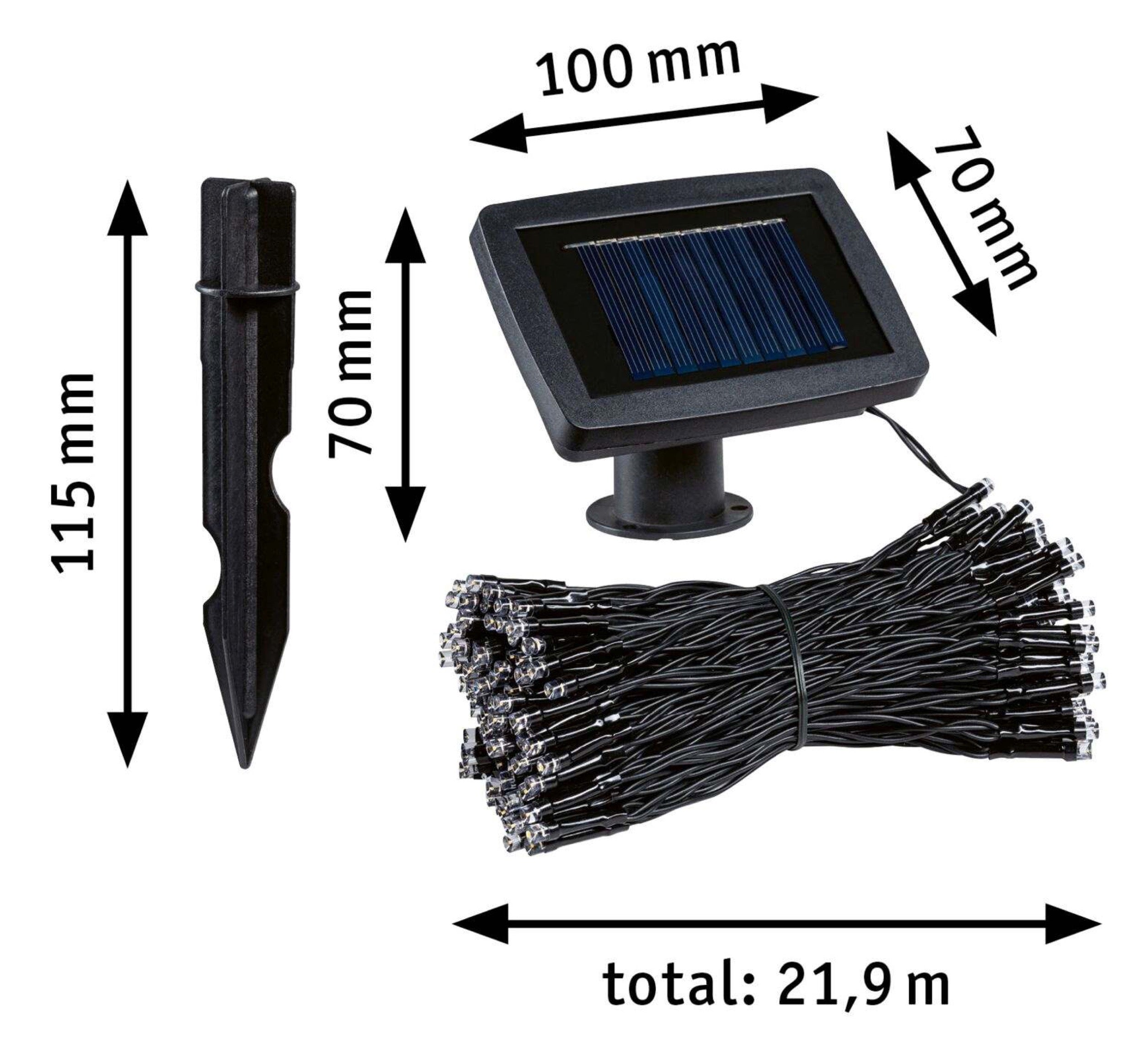 Girlanda solarna Aurinka LED 22 m z czujnikiem zmierzchu czarna