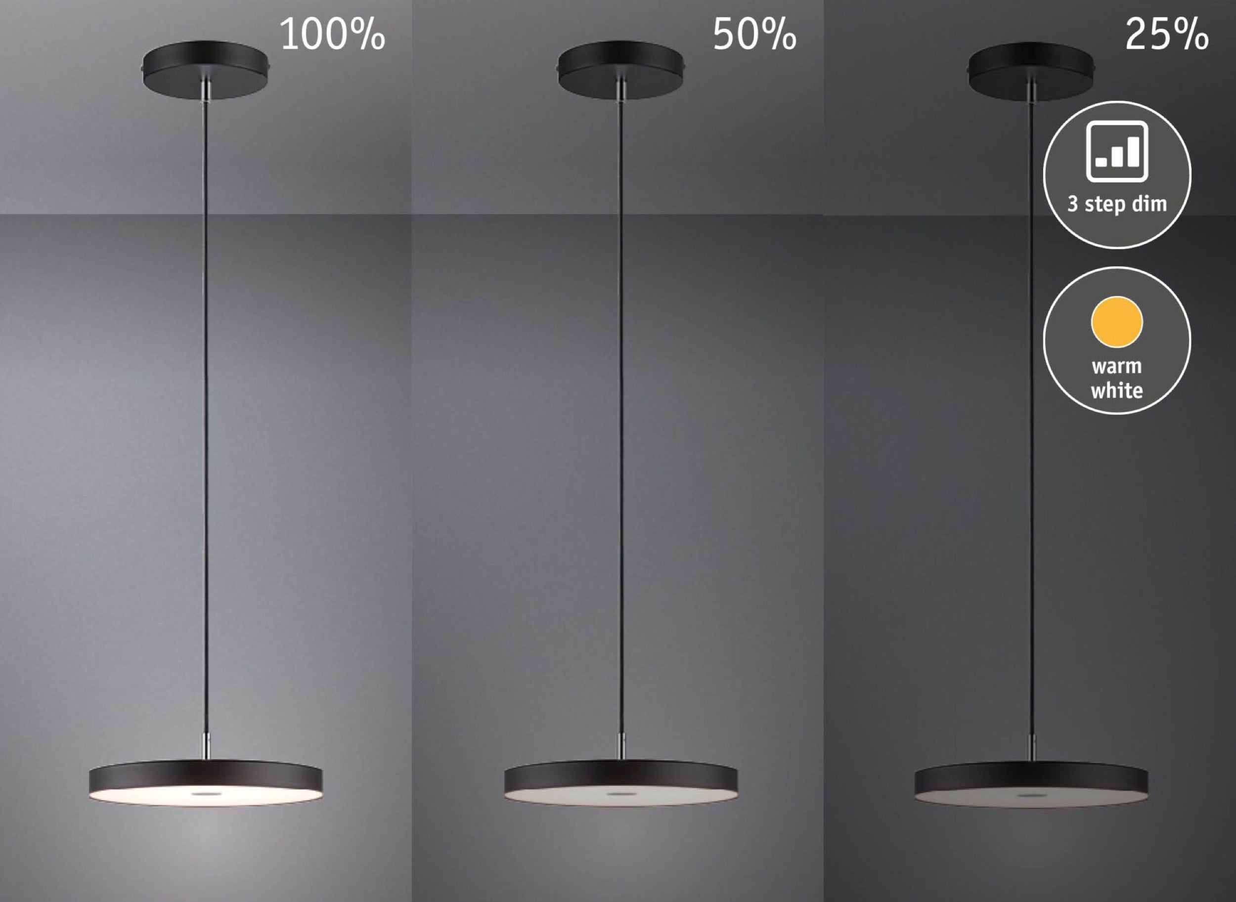 Lampa wisząca Hildor LED czarny mat
