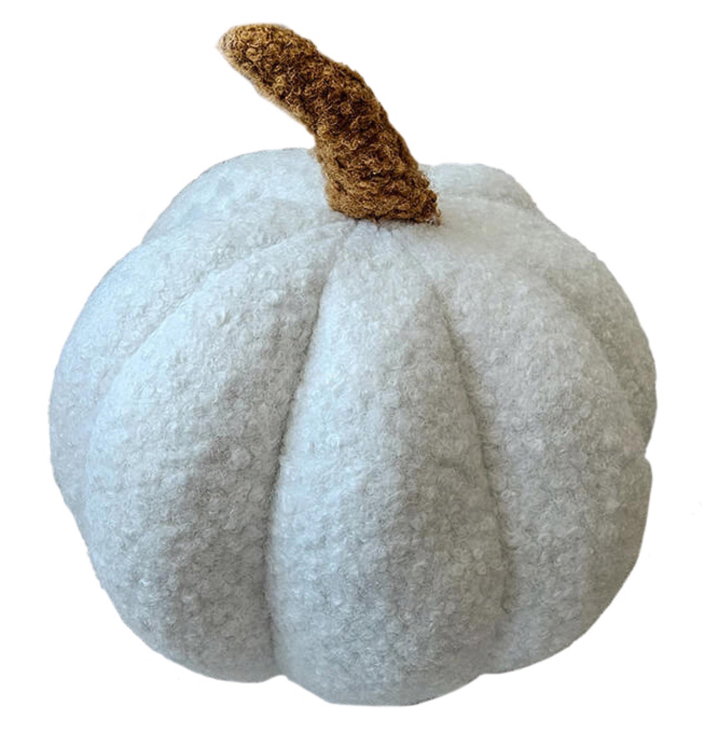 Poduszka dekoracyjna Soft Loop Autumn dynia biała