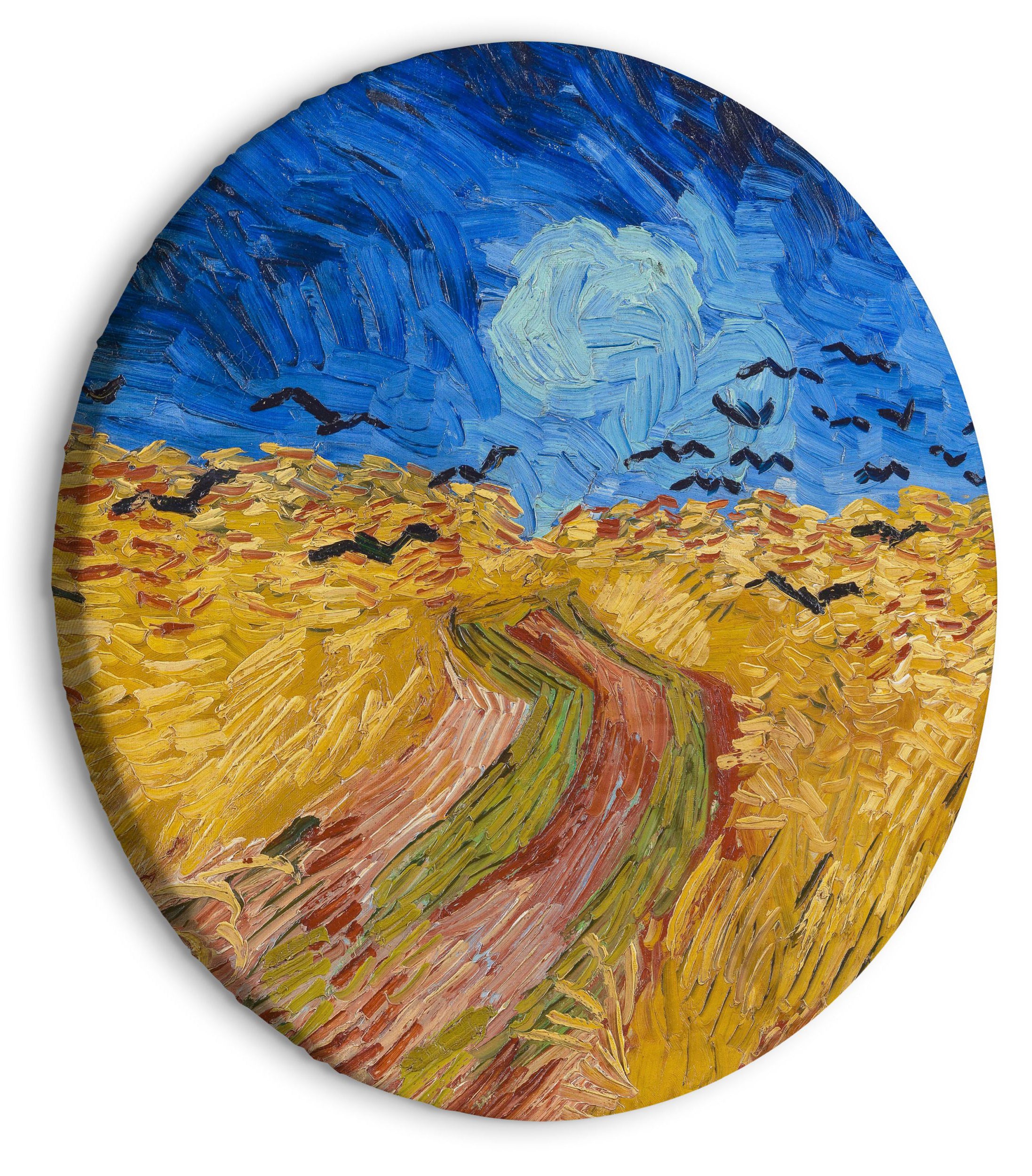 Obraz okrągły Pole pszenicy z krukami Vincent van Gogh średnica 40 cm