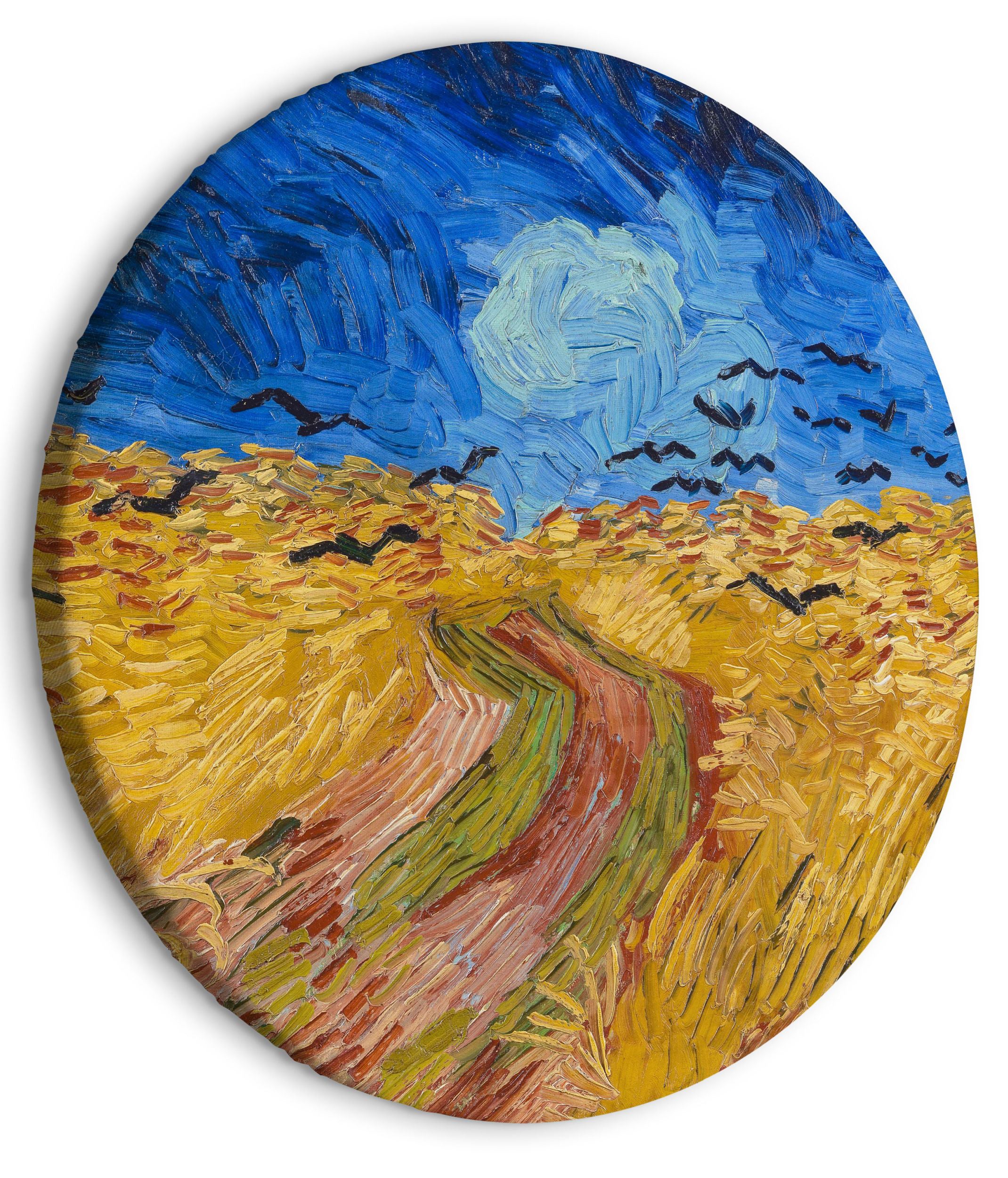 Obraz okrągły Pole pszenicy z krukami Vincent van Gogh średnica 80 cm