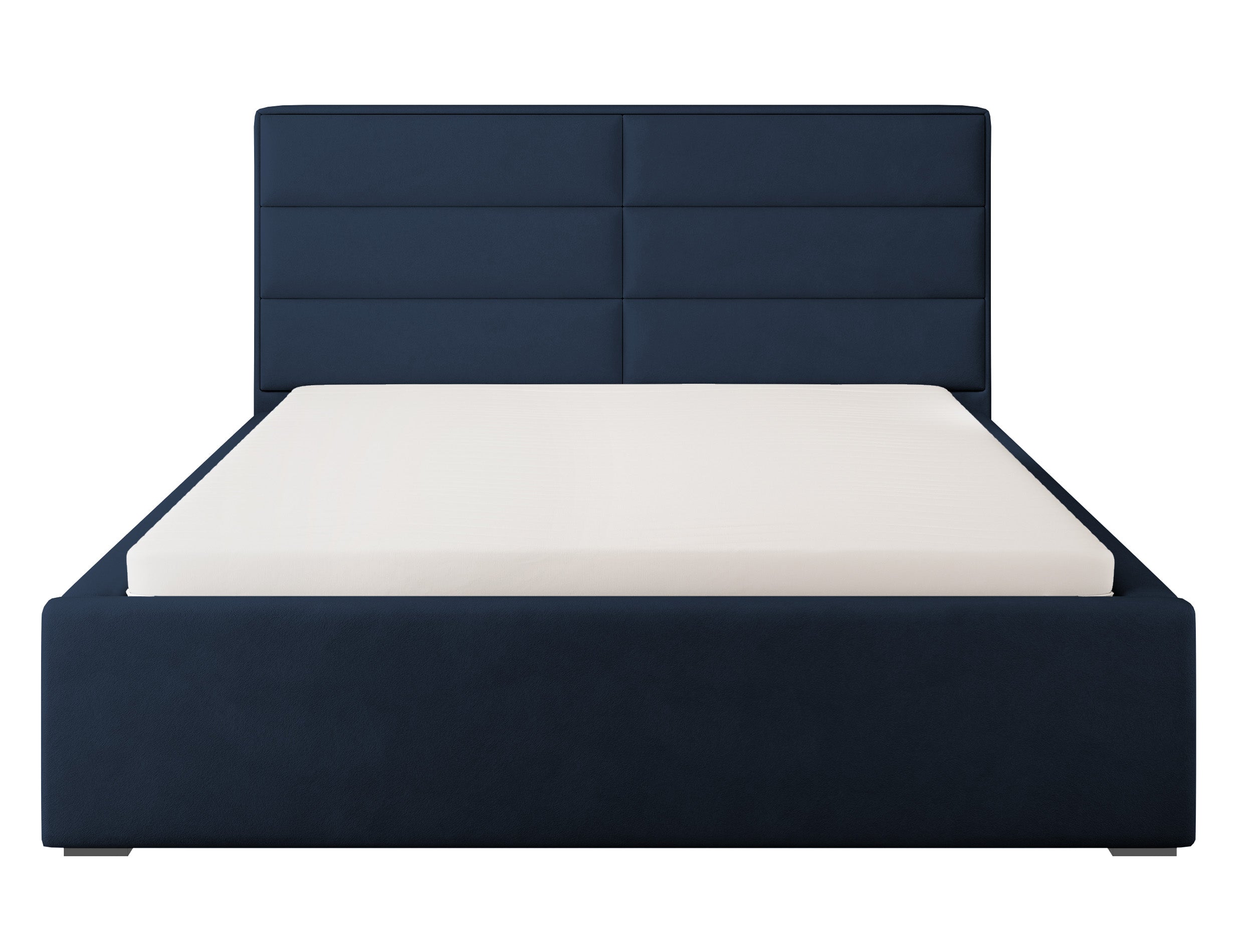 Łóżko tapicerowane 160x200 cm Valdamone hydrofobowe granatowe