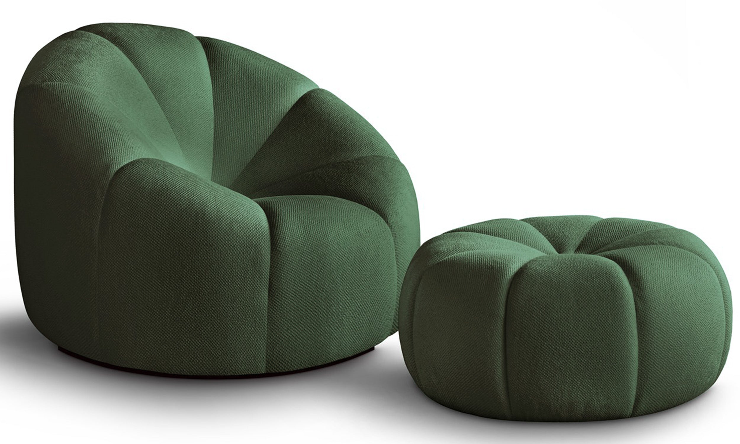 Pufa Pumpkini butelkowa zieleń plecionka hydrofobowa