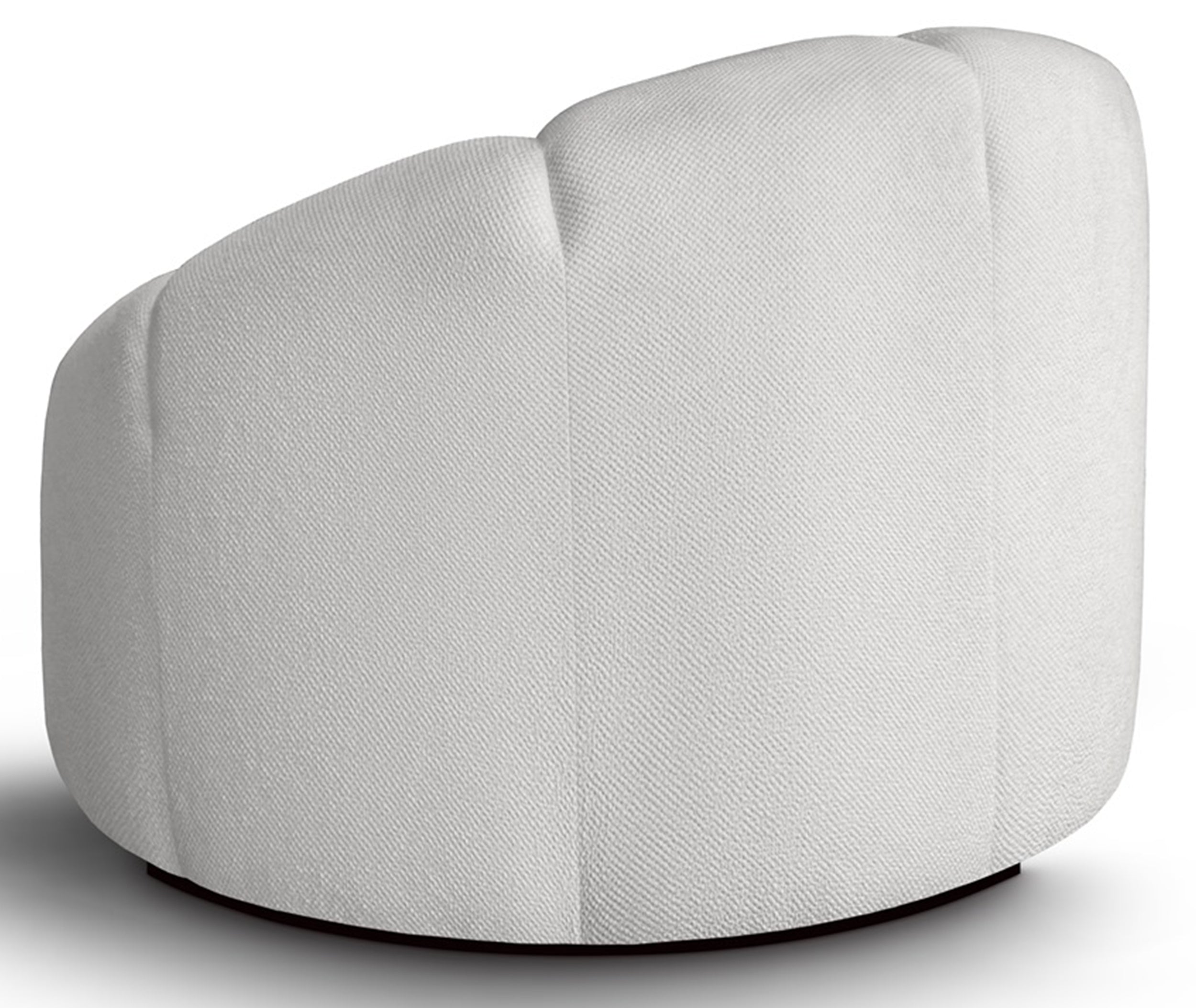 Fotel obrotowy Pumpkini z pufą biały plecionka hydrofobowa