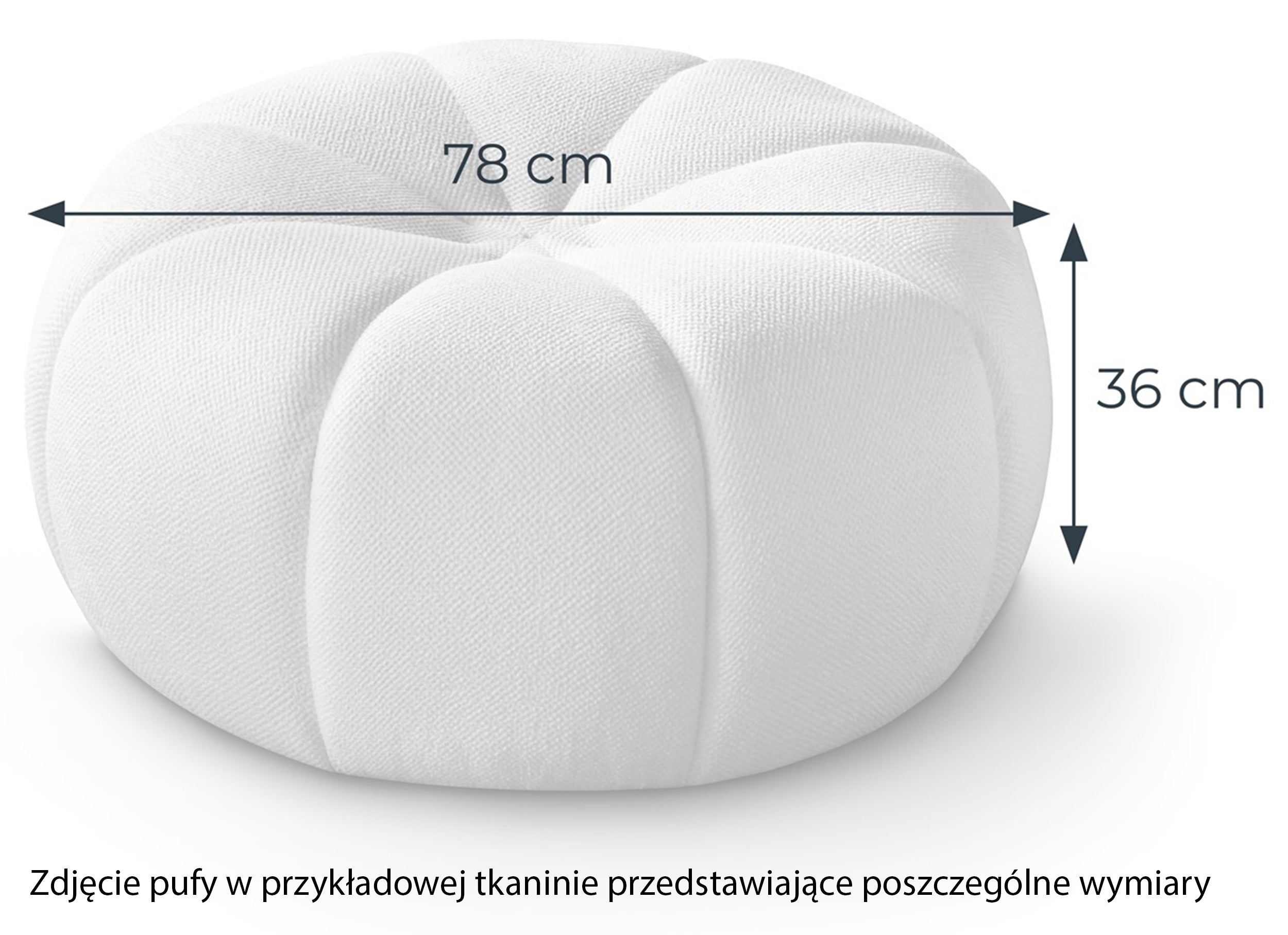 Pufa Pumpkini butelkowa zieleń plecionka hydrofobowa