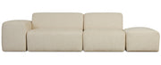 Sofa modułowa Pyllomi z pufą jasnobeżowa plecionka