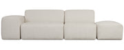 Sofa modułowa Pyllomi z pufą kremowa plecionka