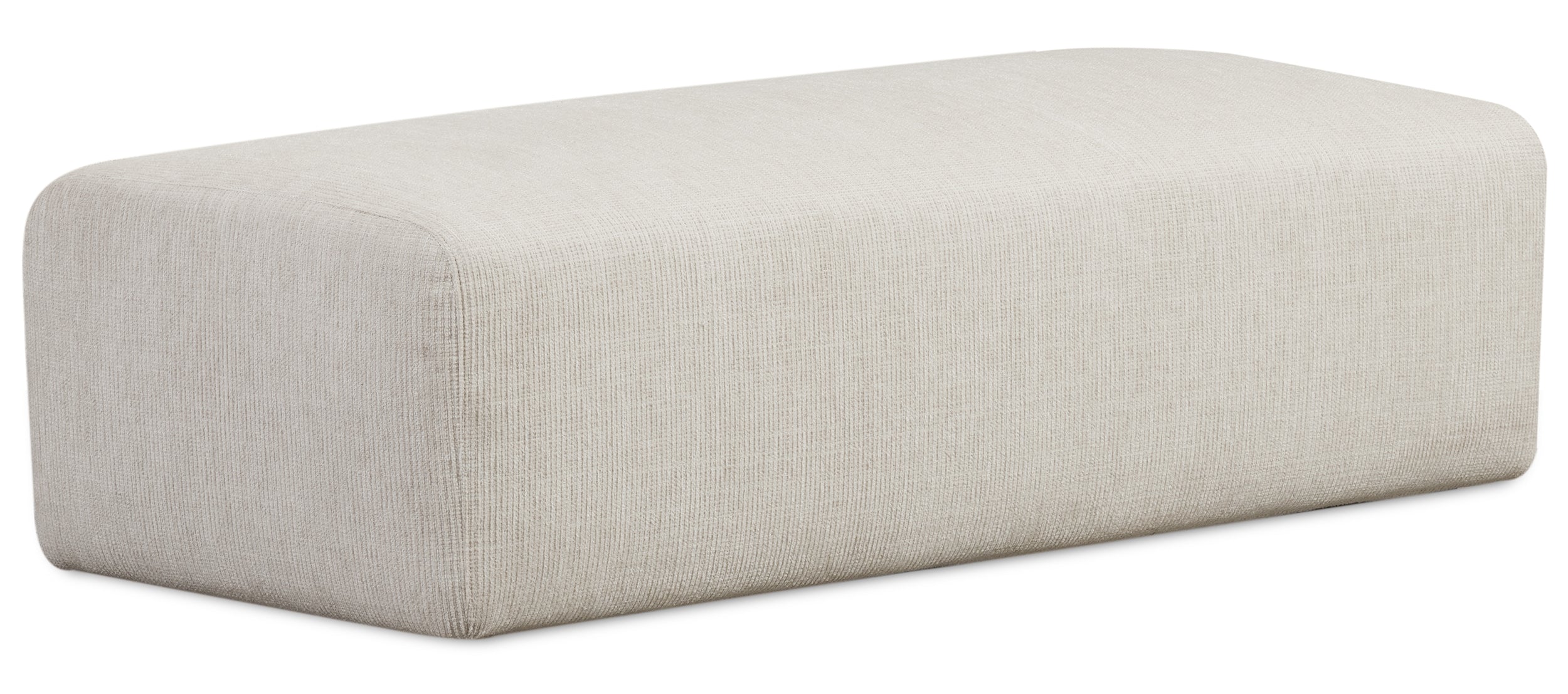 Sofa modułowa Pyllomi z pufą kremowa plecionka
