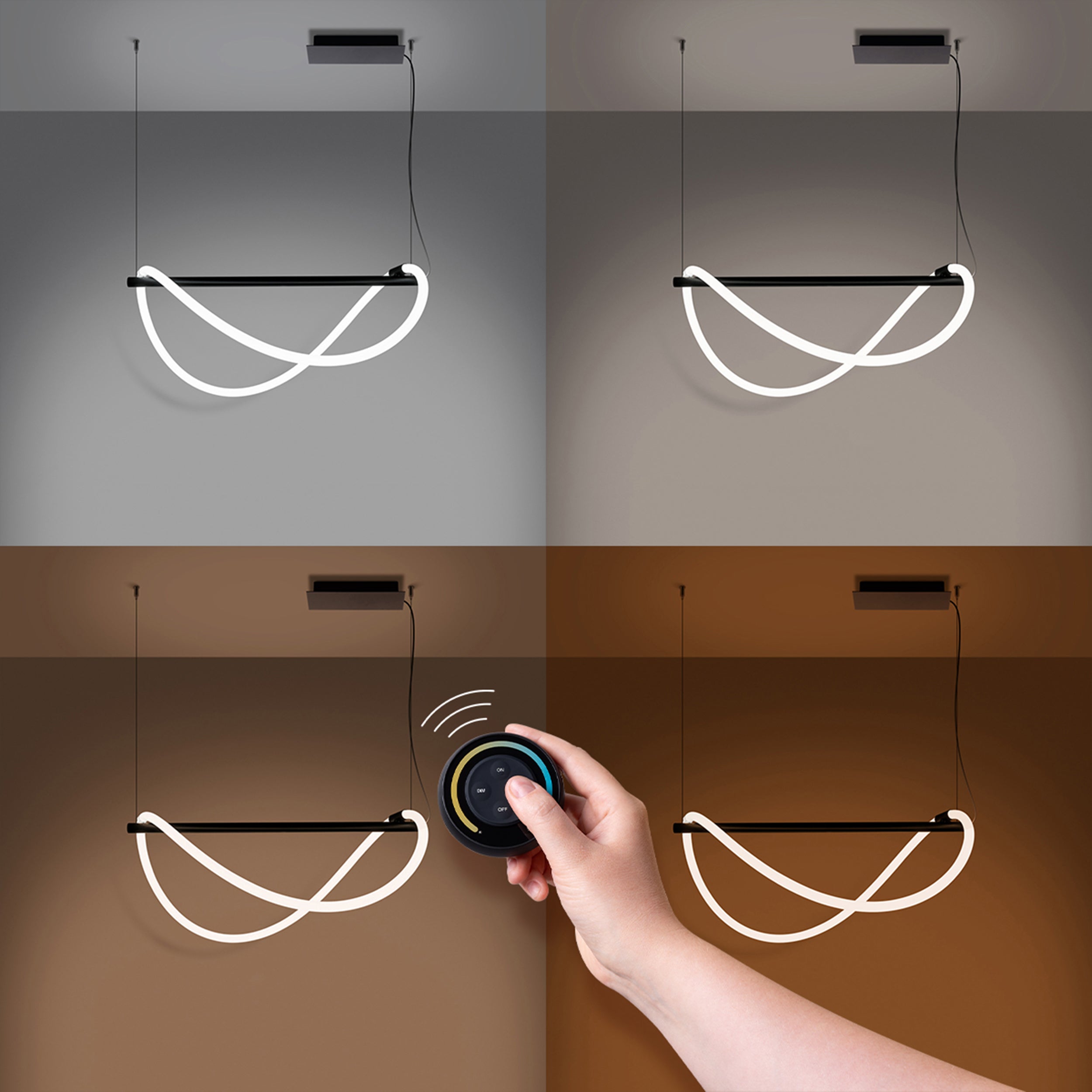 Lampa wisząca Quesses 84 cm czarna