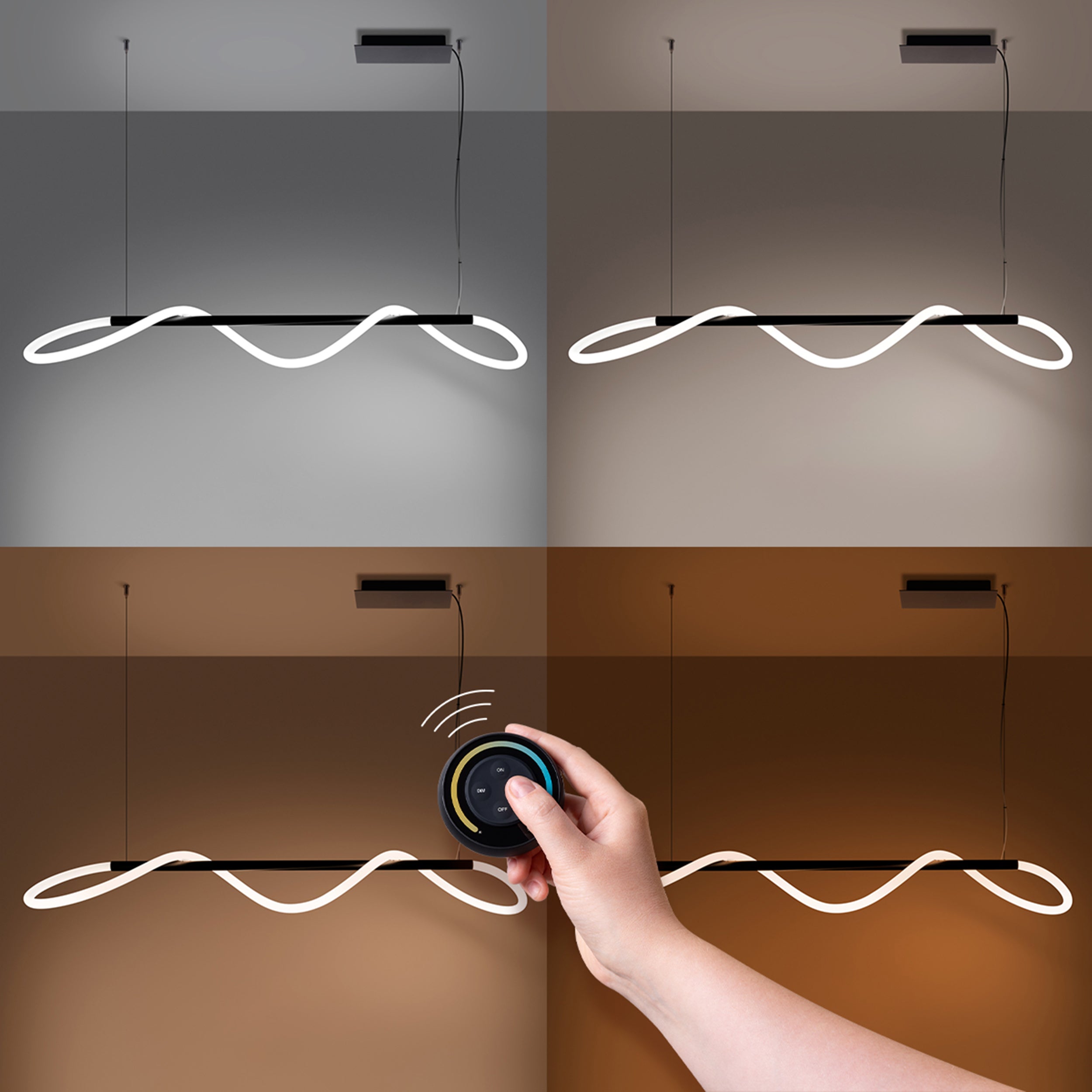 Lampa wisząca Quesses 148 cm czarna