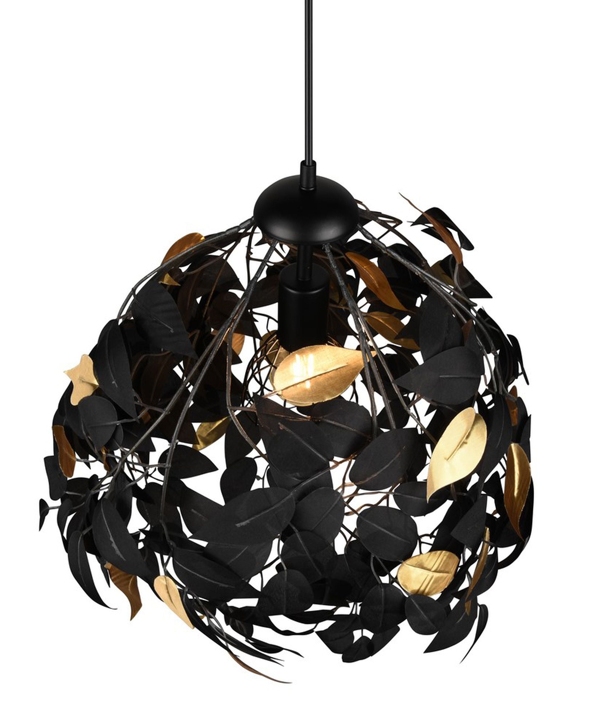 Lampa wisząca Leavy x1 czarna