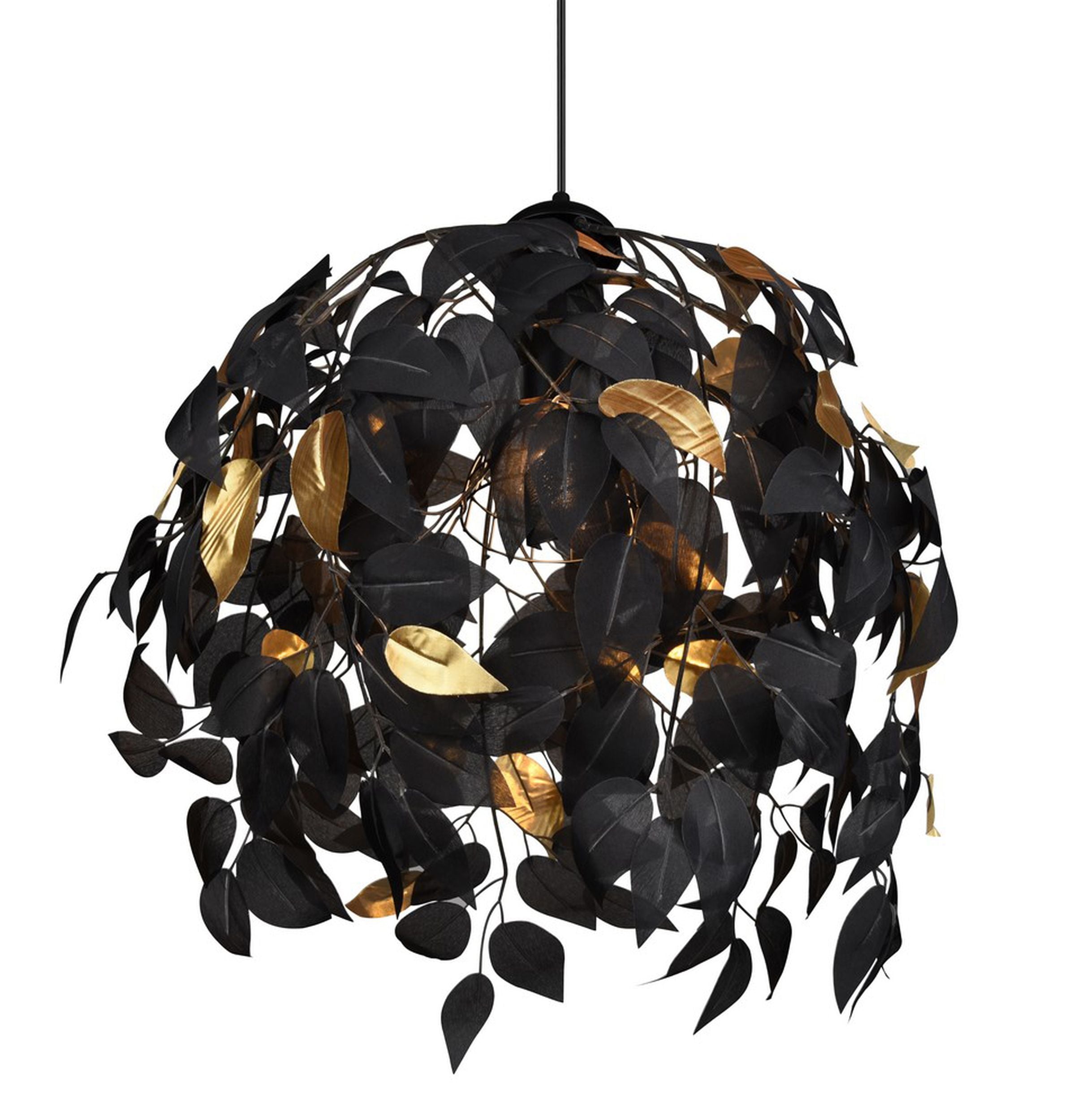 Lampa wisząca Leavy x1 czarna