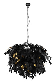 Lampa wisząca Leavy x4 czarna