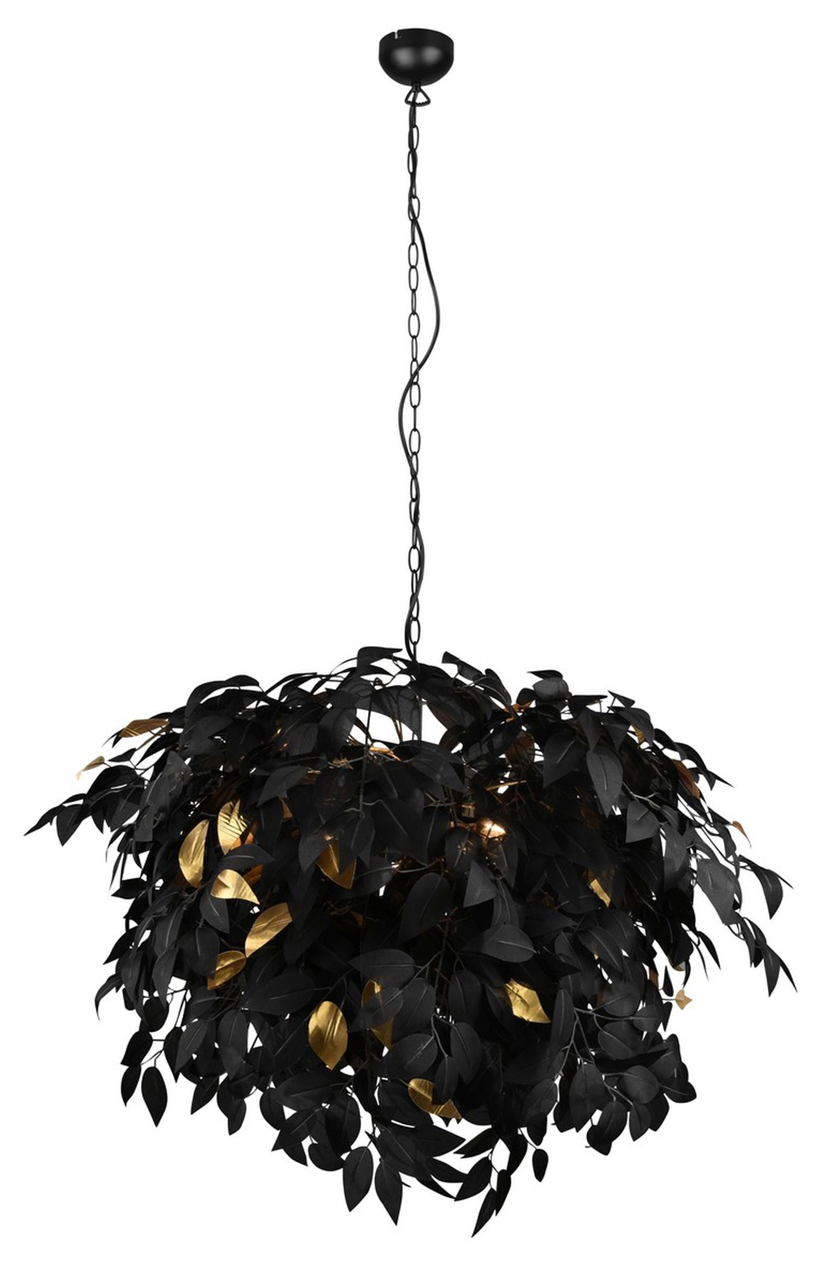 Lampa wisząca Leavy x4 czarna