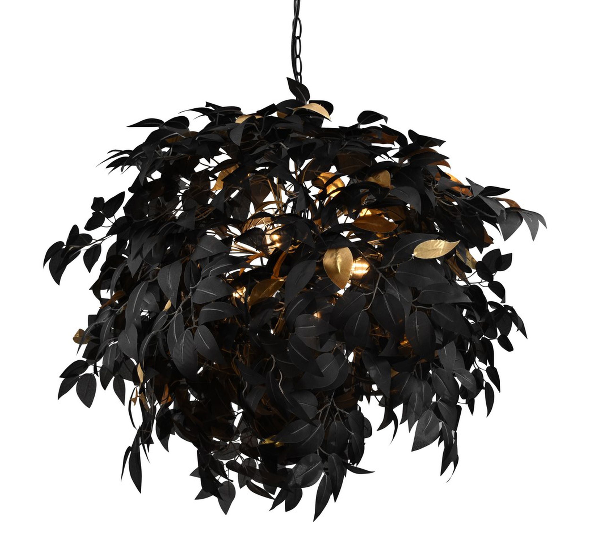 Lampa wisząca Leavy x4 czarna