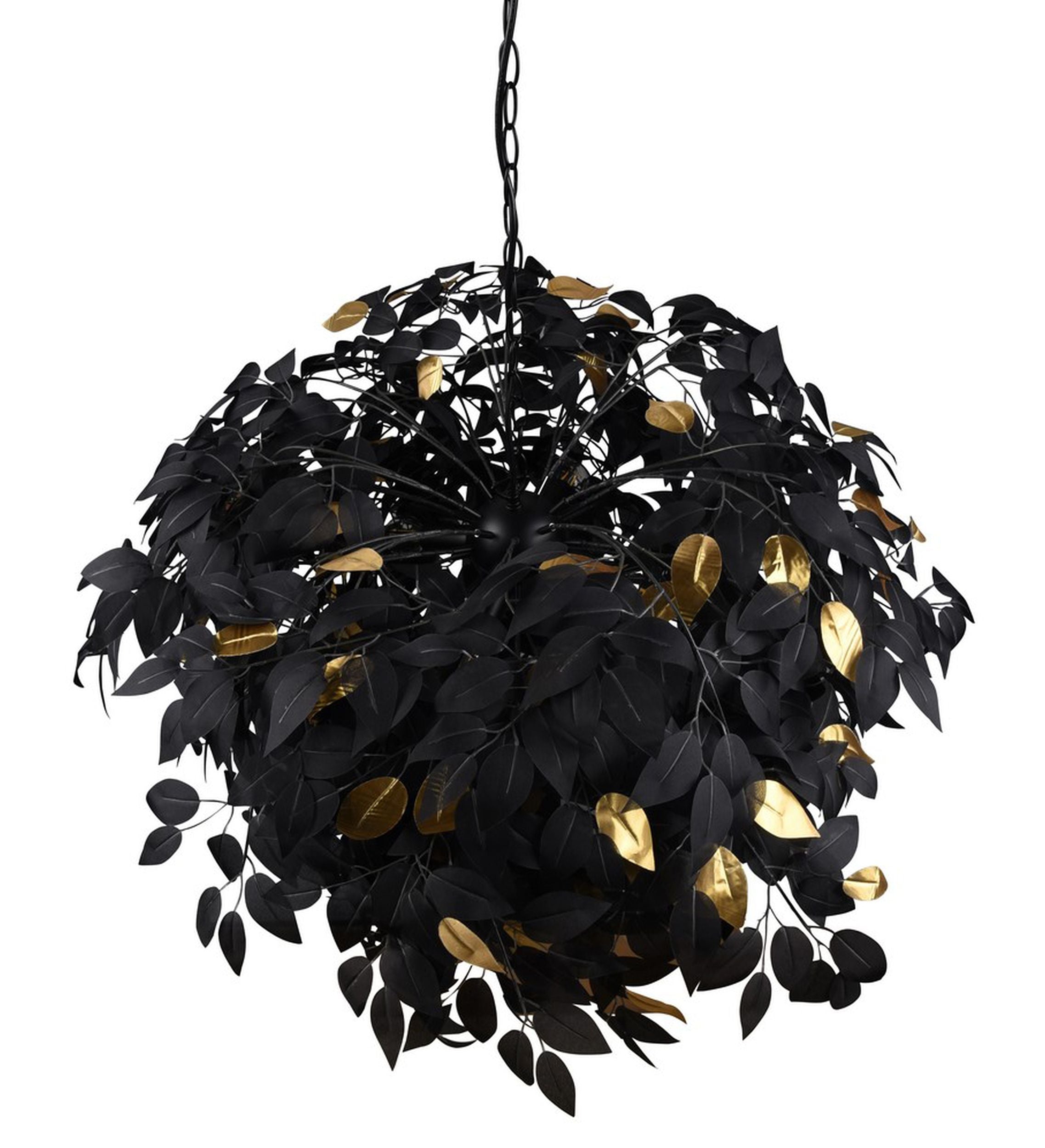 Lampa wisząca Leavy x4 czarna