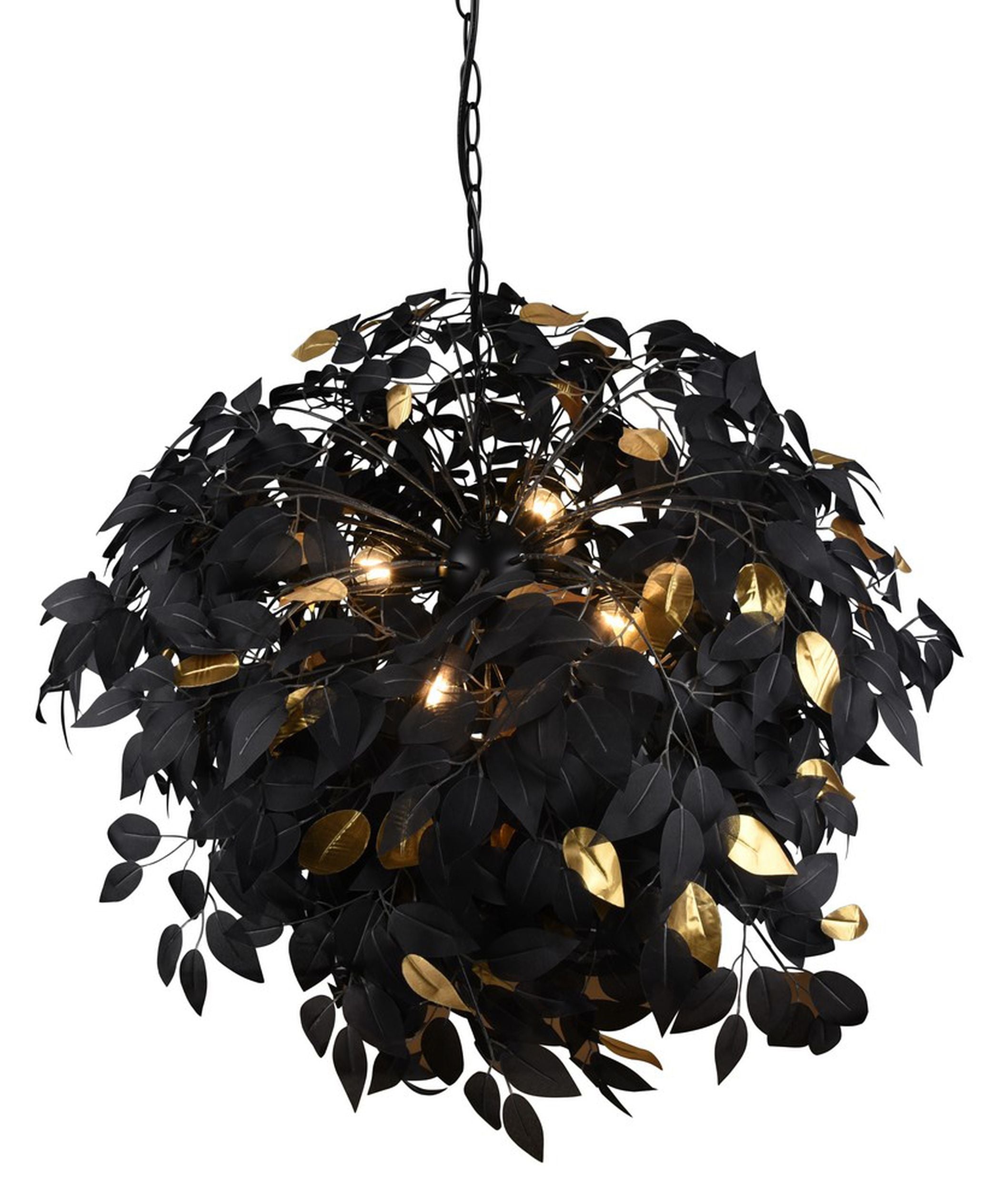 Lampa wisząca Leavy x4 czarna