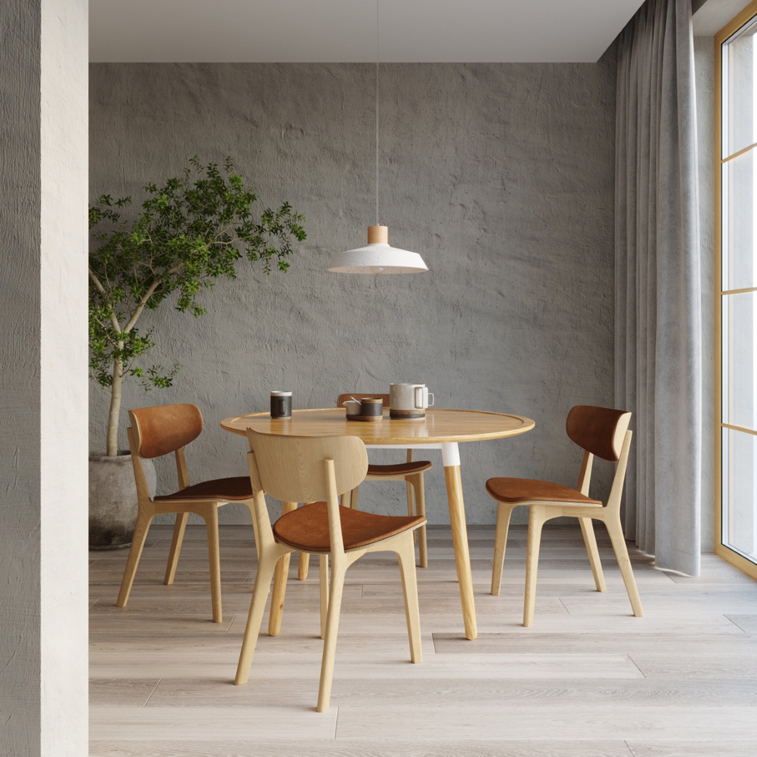 Lampa wisząca Ruddler średnica 40 cm szara beton