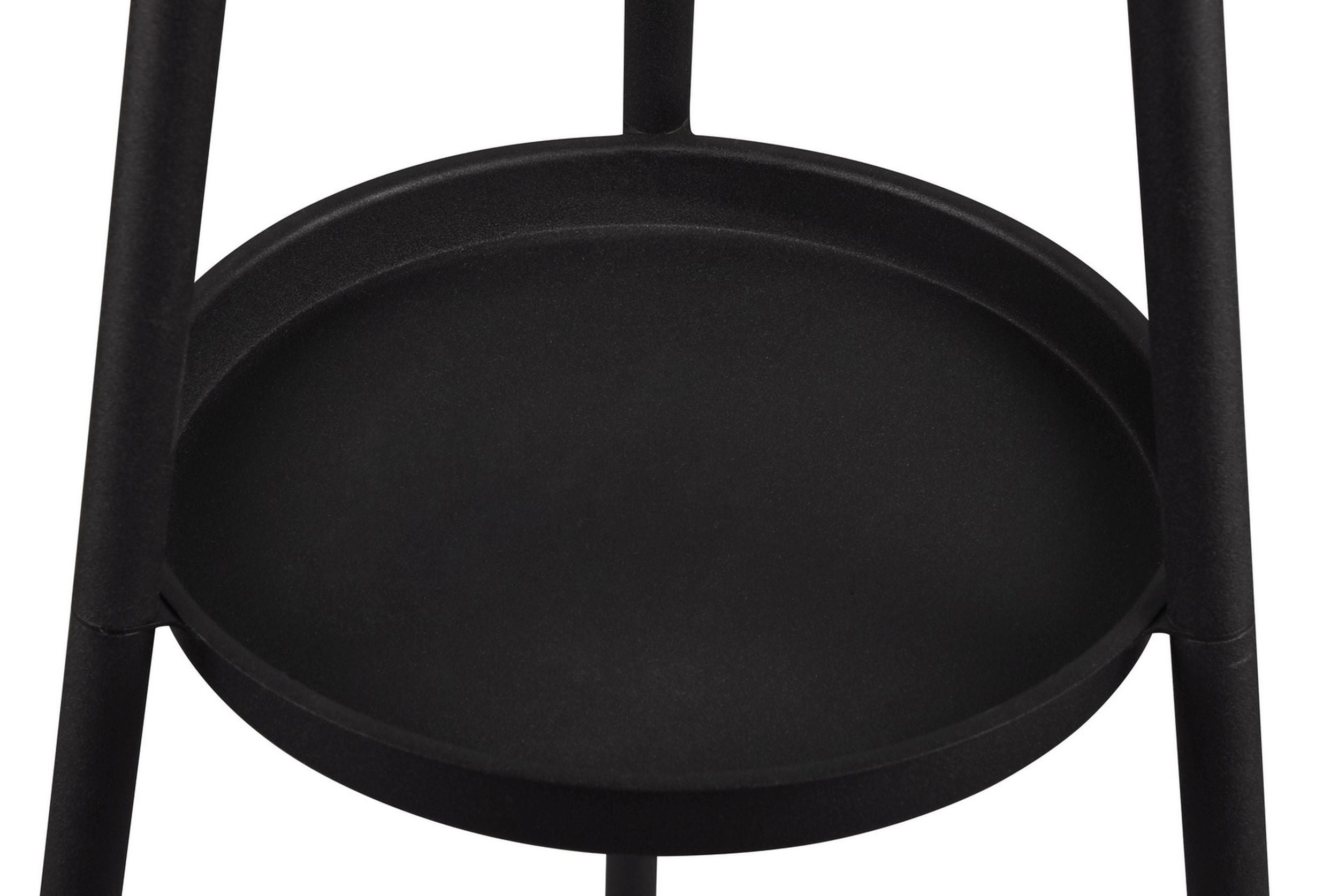 Lampa podłogowa Colette czarna z brązowo-złotym kloszem