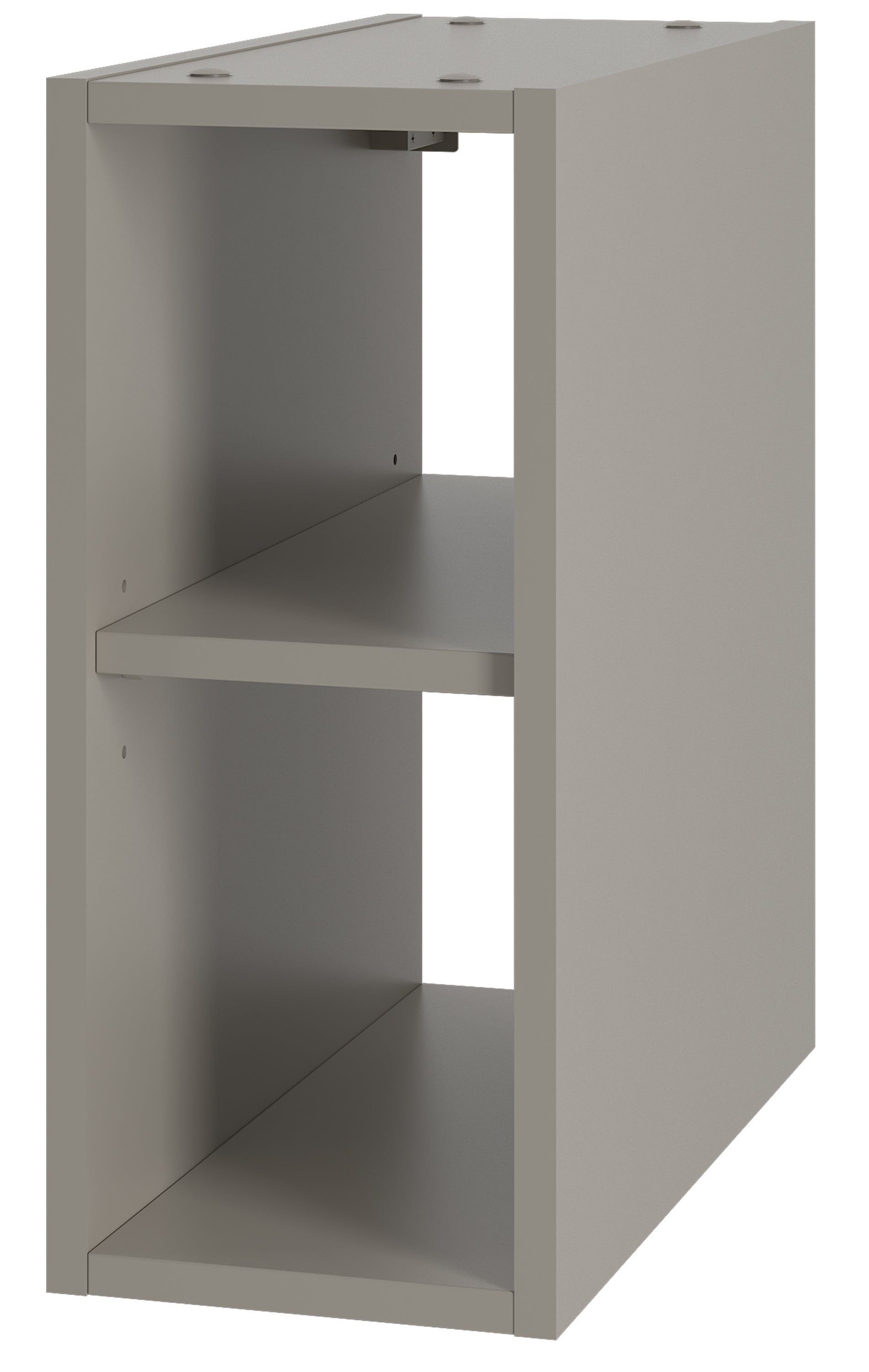 Szafka łazienkowa z blatem i półkami 80 cm ryflowane fronty szary beż