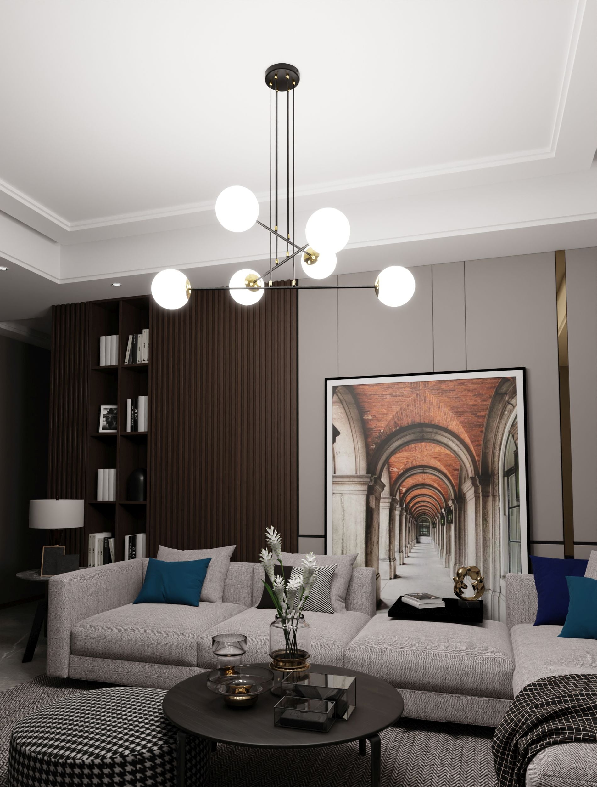 Lampa wisząca Rivarolo czarna x6