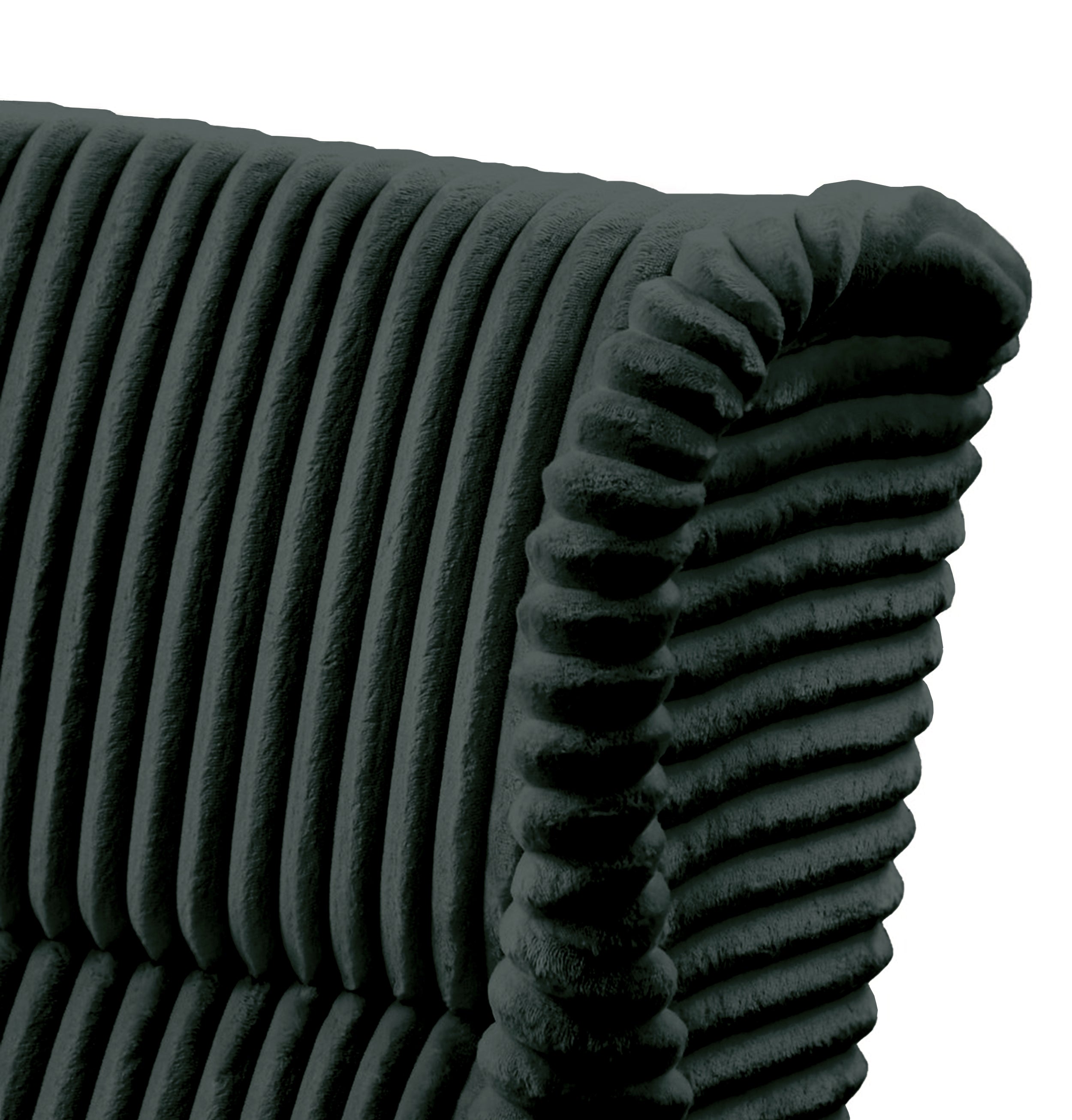 Fotel wypoczynkowy uszak Santel ciemnozielony gruby sztruks na bukowych nogach