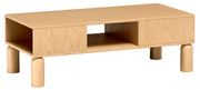 Stolik kawowy Sanden z szufladą 50x110 cm dąb bookmatch