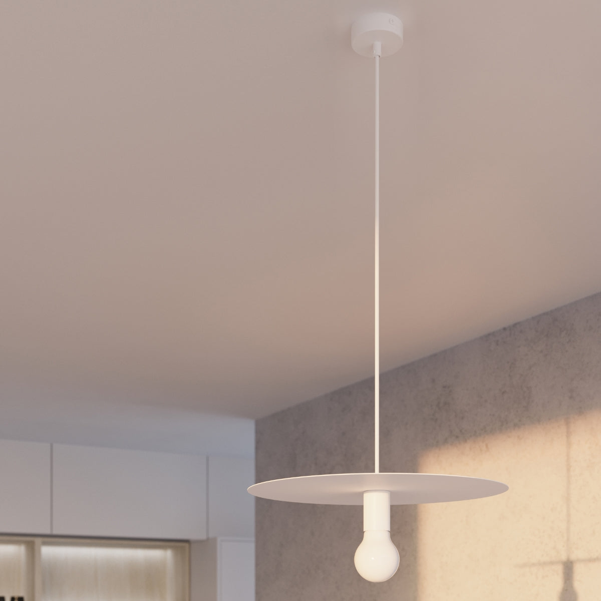 Lampa wisząca Saturit biała