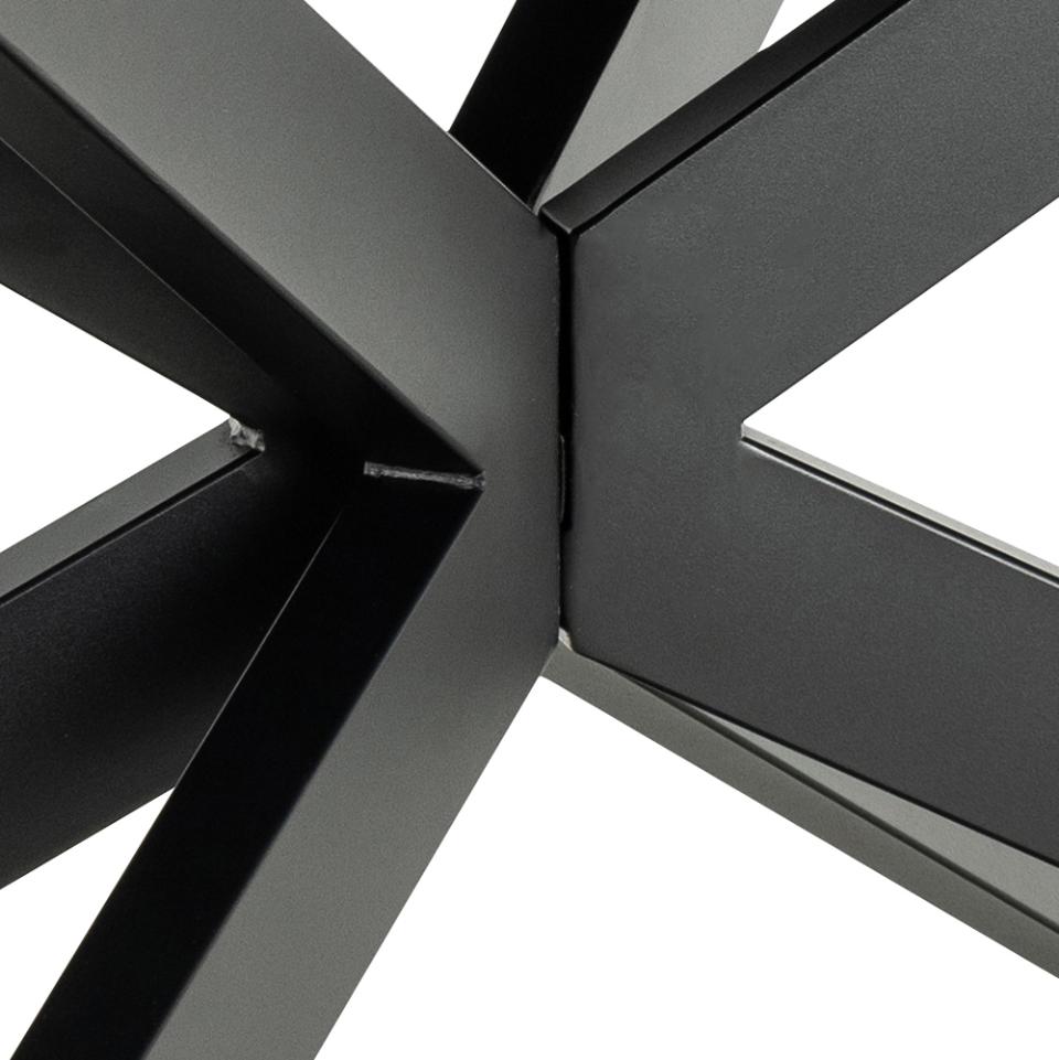 Stół do jadalni Shimess ceramiczny blat o wzorze czarnego betonu 200-240 cm
