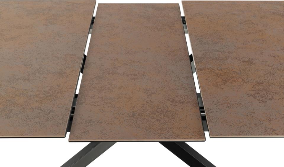 Stół do jadalni Shimess ceramiczny blat rozkładany o wzorze brązowej rdzy 168-210 cm