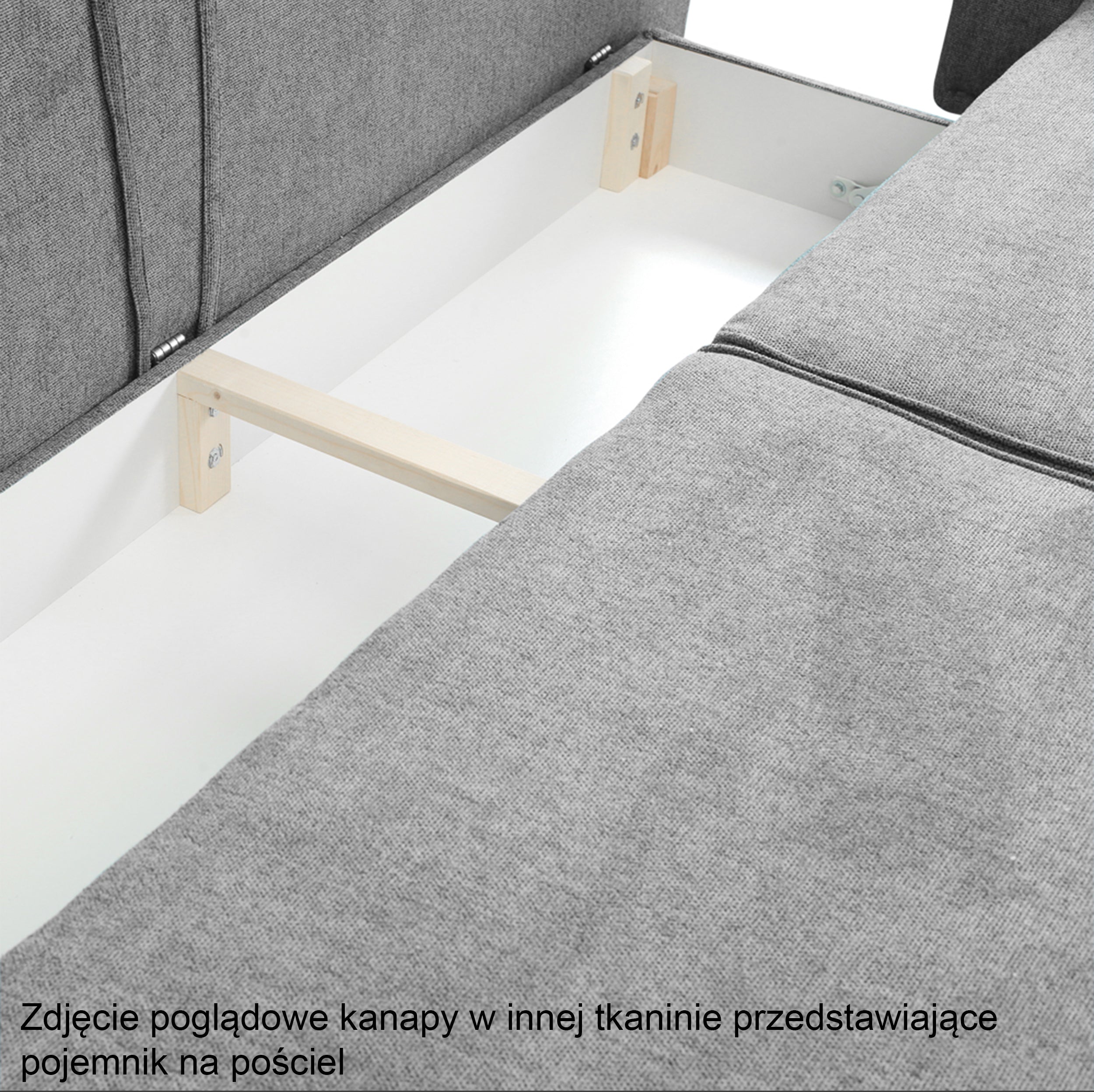 Kanapa rozkładana trzyosobowa Spider granatowa w tkaninie łatwoczyszczącej